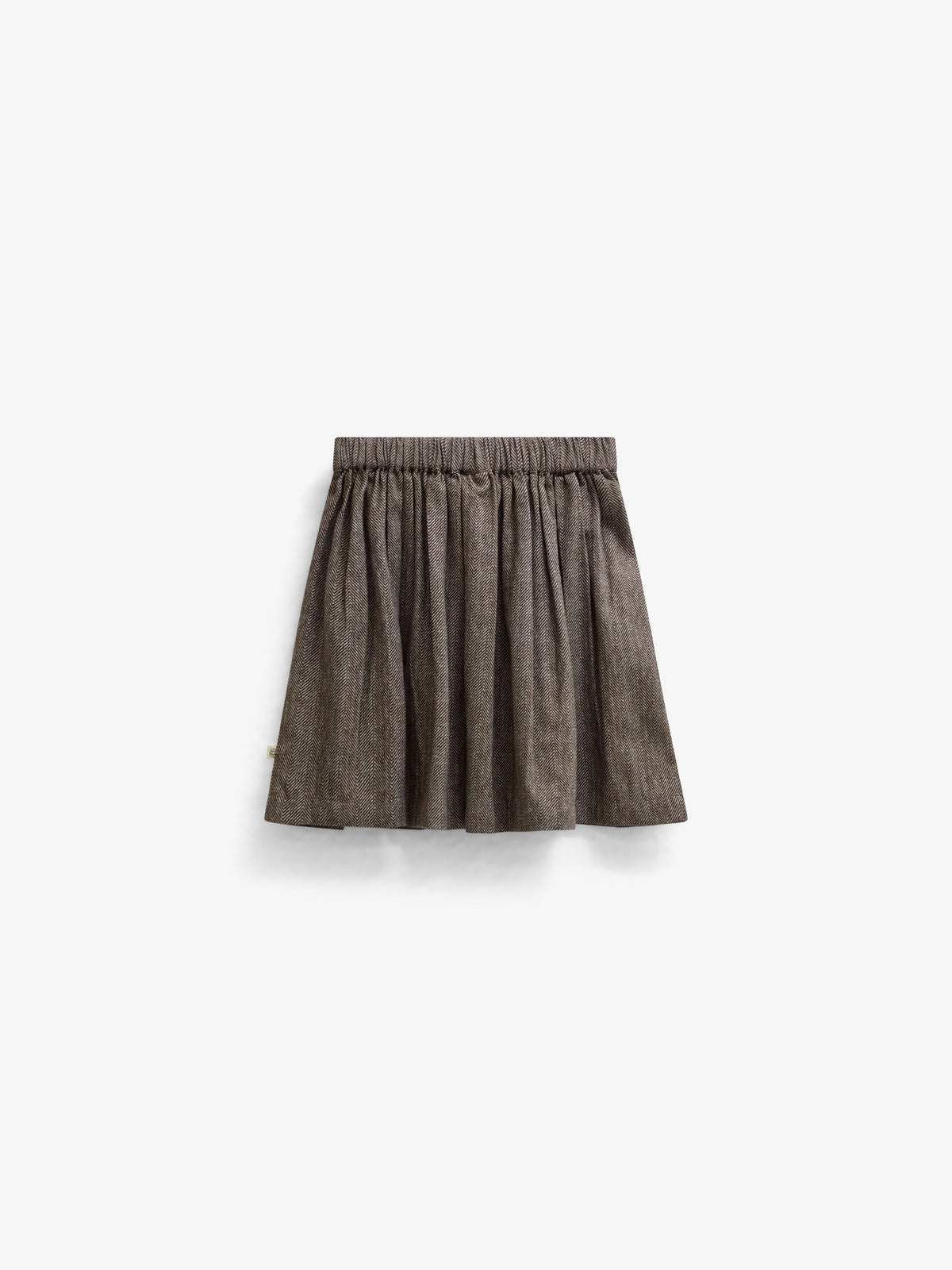 Cotton Herringbone Skirt - Kids - Dark Brown | 101520 Susse