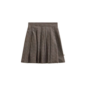 Cotton Herringbone Skirt - Tween - Dark Brown | 101521 Susse