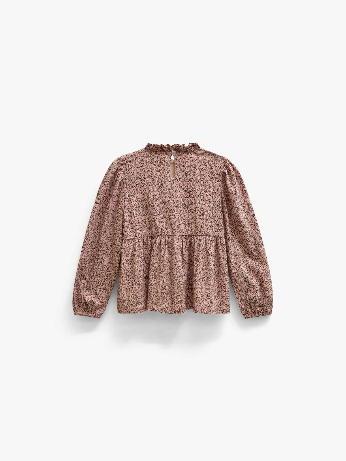 Printed Peplum Jersey Blouse - Kids - Rose/Bordeaux | 101543 Heidi