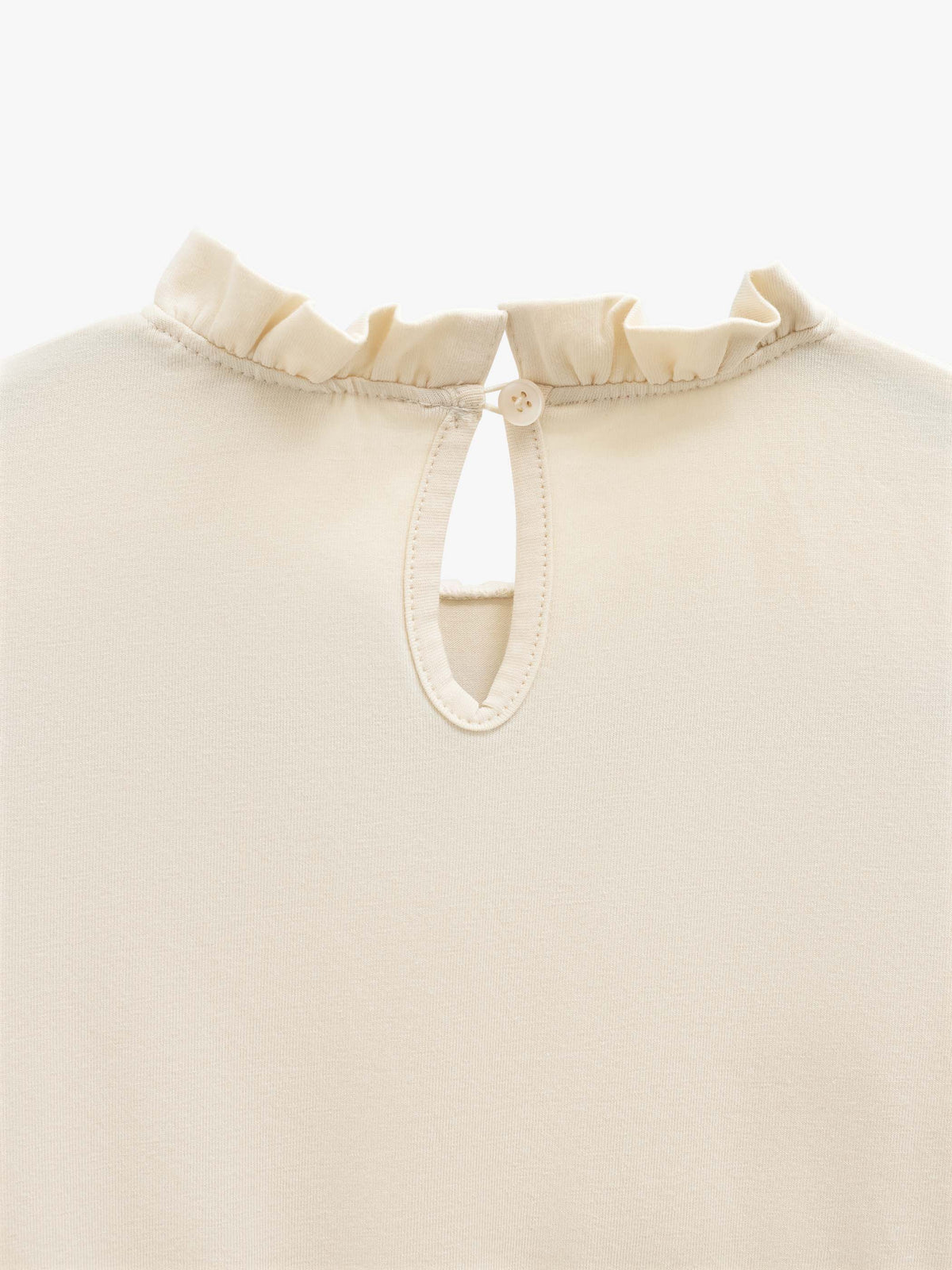 Solid Peplum Jersey Blouse - Kids - Offwhite | 101545 Heidi