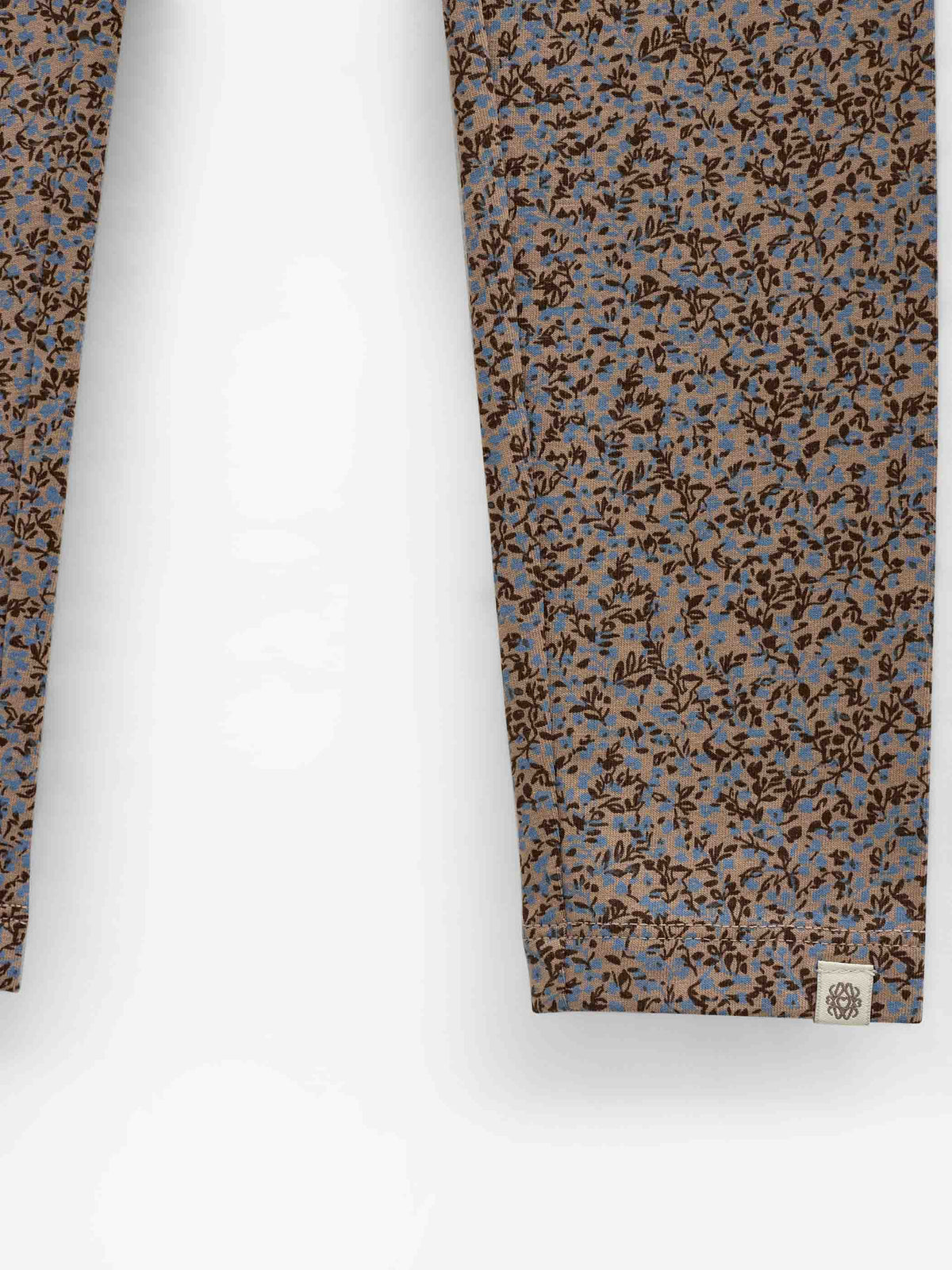 Printed Jersey Leggings - Kids - Blue/Brown | 101549 Heidi
