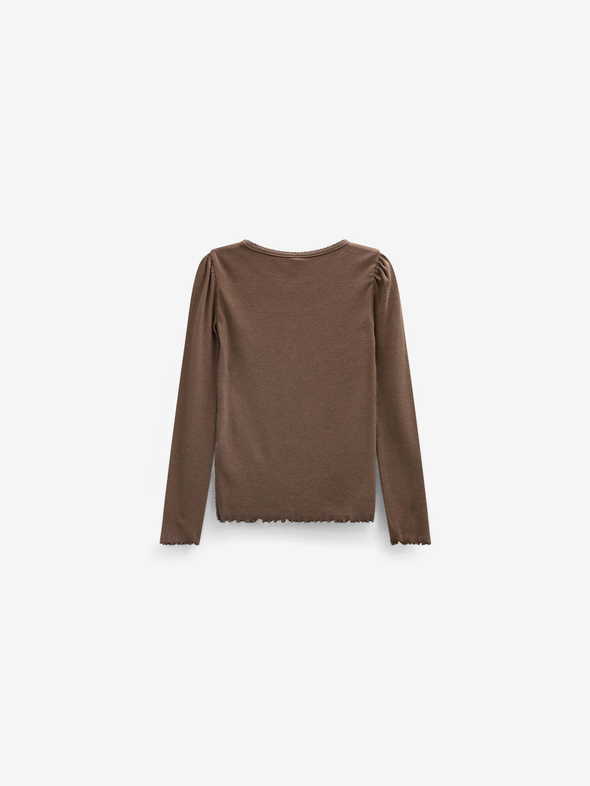 Ribbed Modal-Blend Long-Sleeve T-Shirt - Kids - Brown | 101557 Lottie