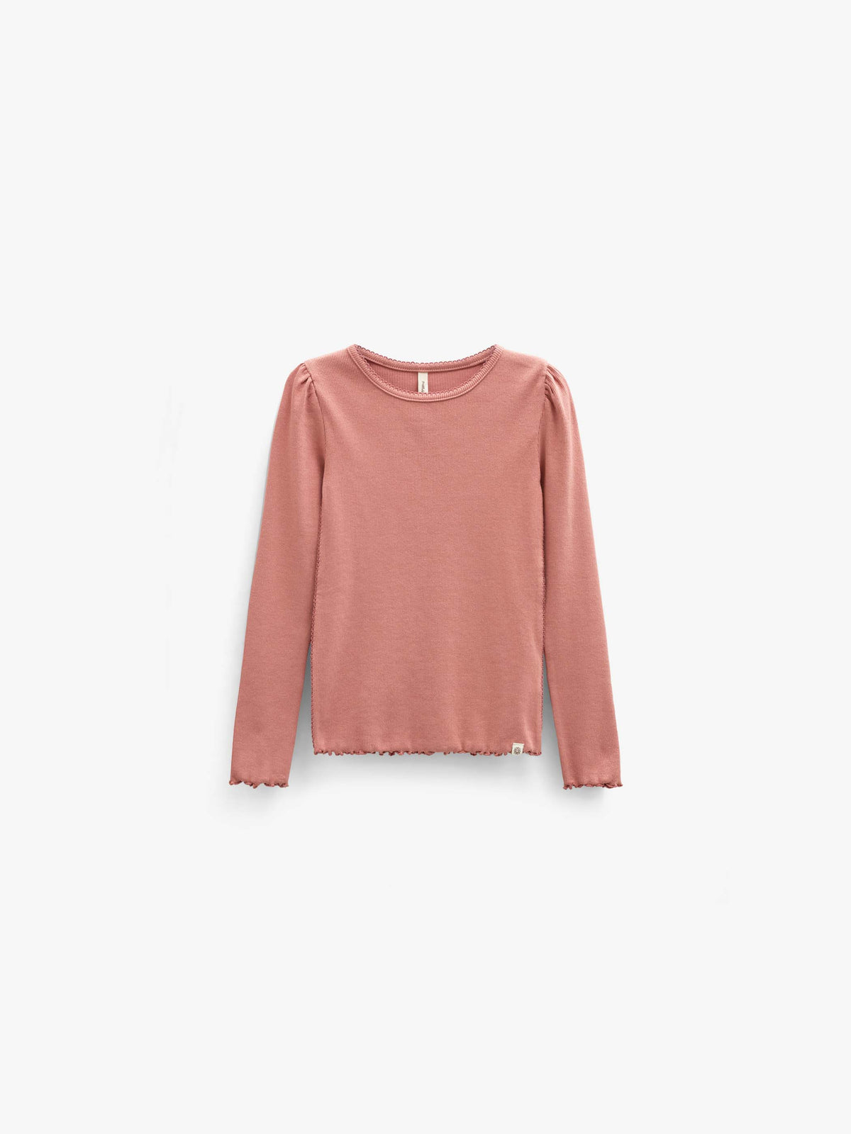 Ribbed Modal-Blend Long-Sleeve T-Shirt - Kids - Dusty Rose | 101559 Lottie