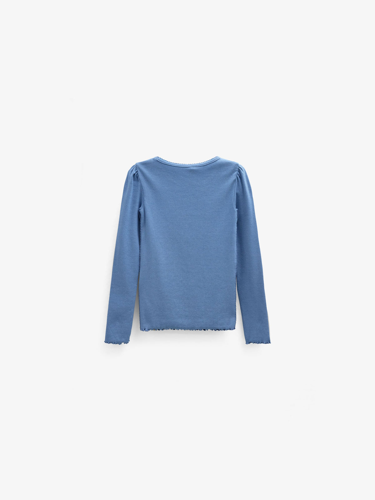 Ribbed Modal-Blend Long-Sleeve T-Shirt - Tween - Dusty Blue | 101564 Lottie