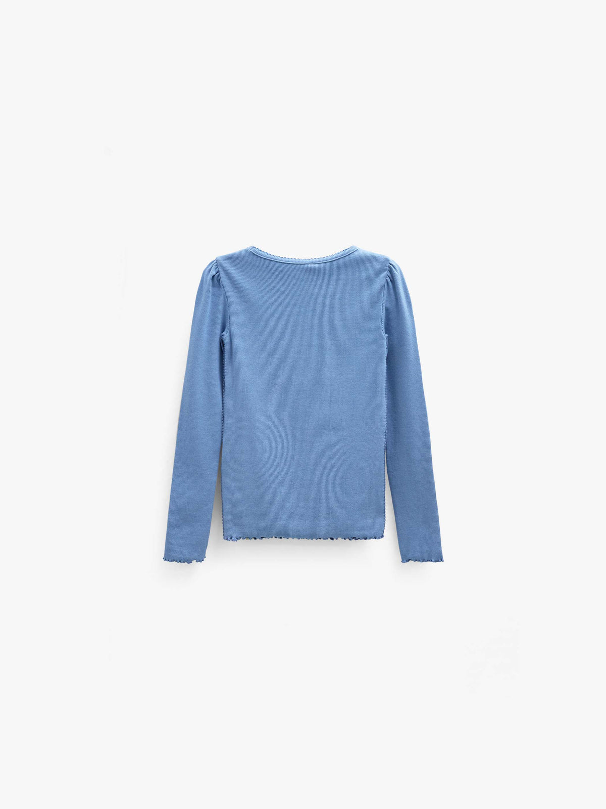Ribbed Modal-Blend Long-Sleeve T-Shirt - Kids - Dusty Blue | 101563 Lottie