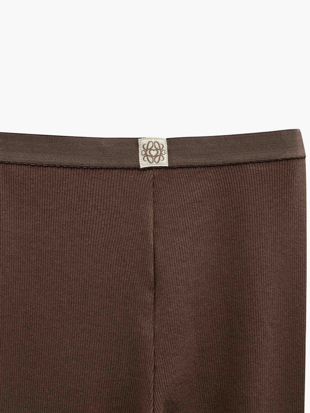 Ribbed Modal-Blend Leggings - Tween - Brown | 101566 Lottie