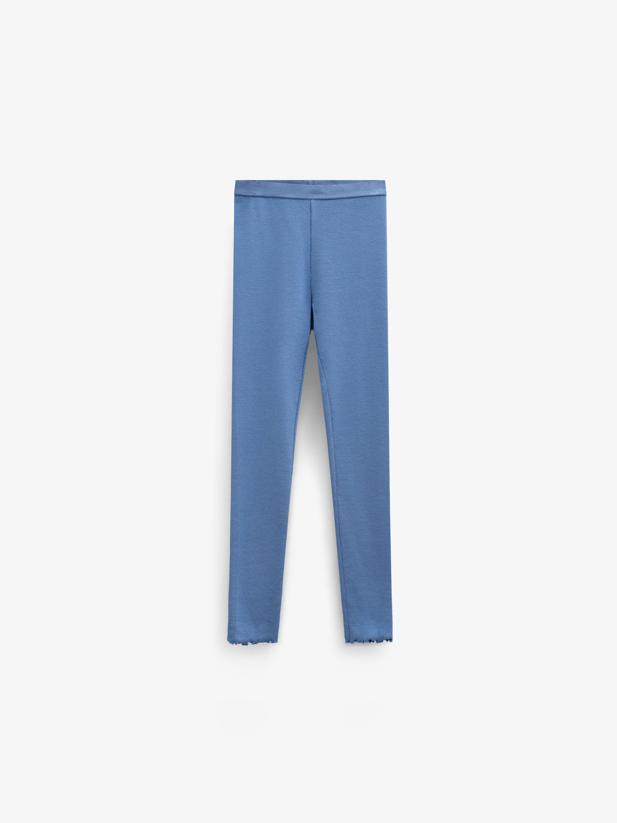Ribbed Modal-Blend Leggings - Tween - Dusty Blue | 101572 Lottie