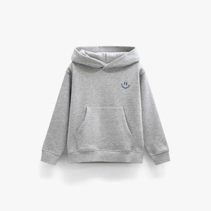 Smiley Hoodie - Kids - Grey Melange | 101583 Andrew