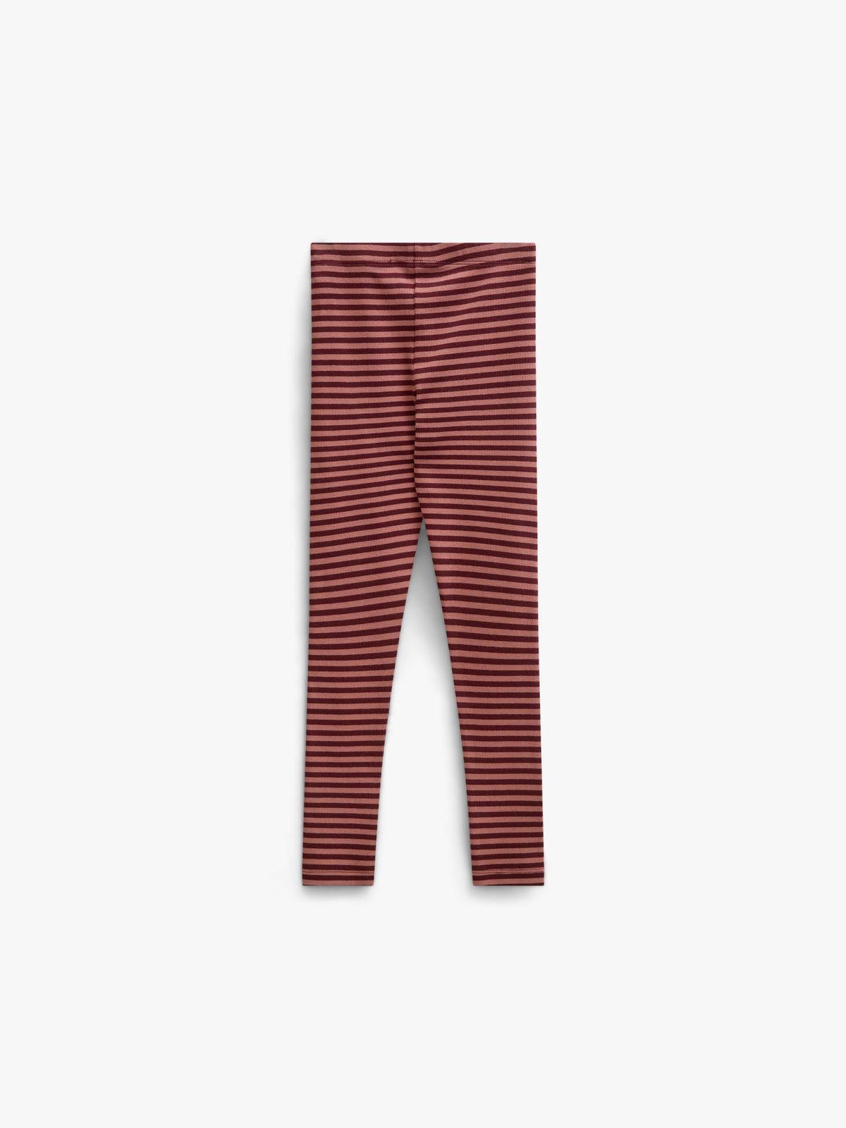 Striped Rib Leggings - Kids - Dusty Rose/Bordeaux | 101612 Gloria