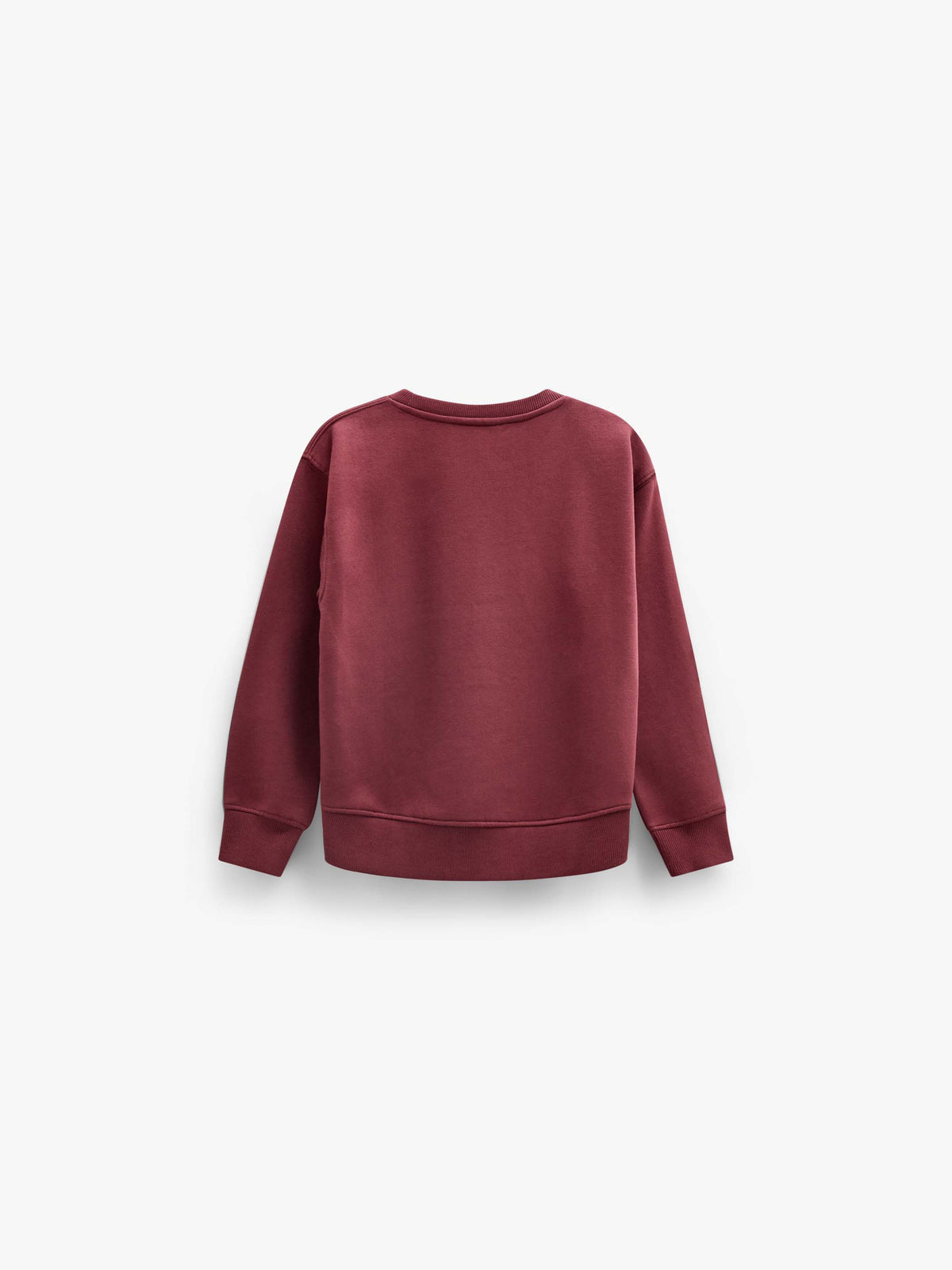 Rib Detail Sweatshirt - Kids - Bordeaux | 101624 Zoe