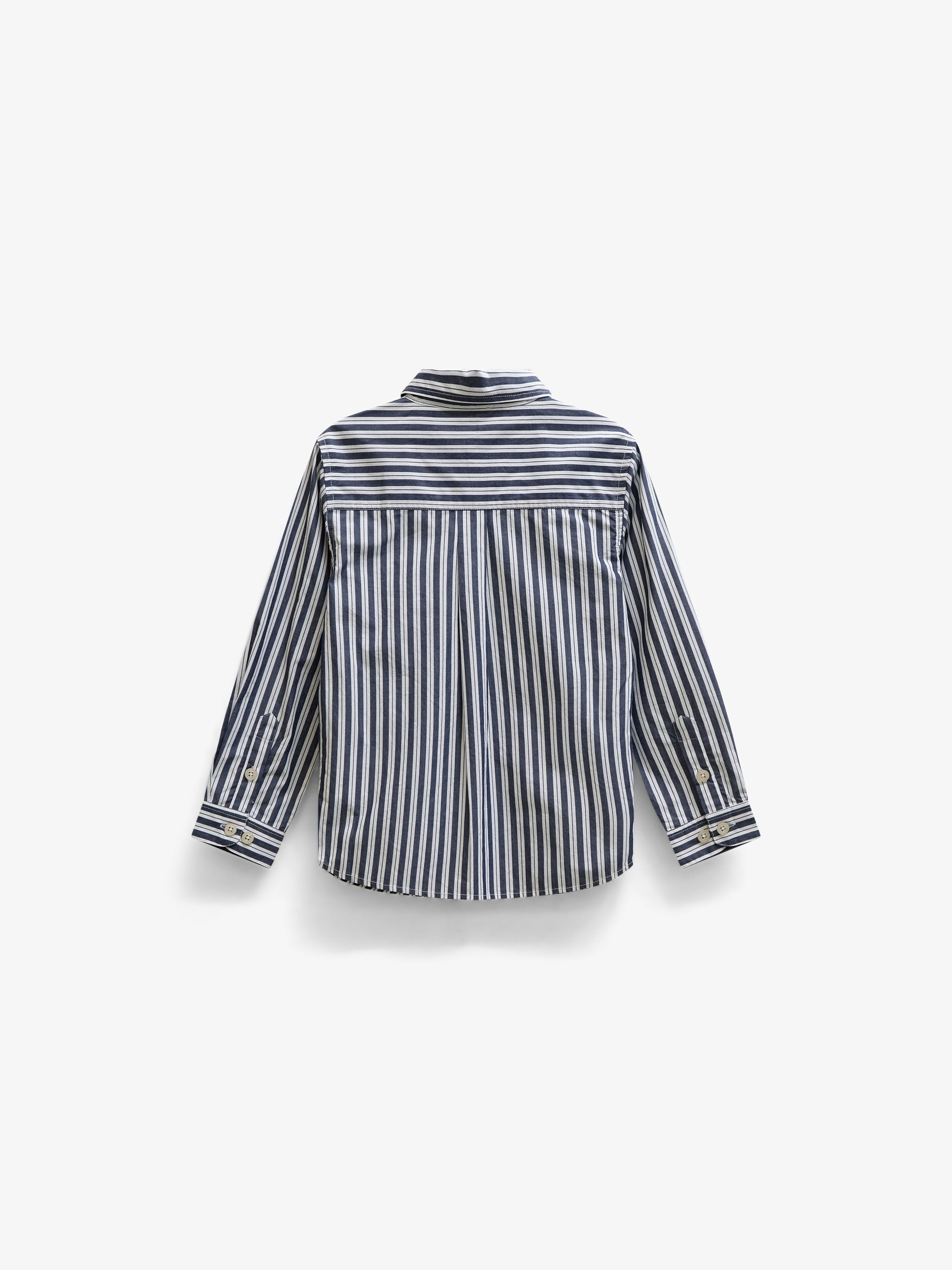 Striped Cotton Shirt - Tween - Navy Stripe | 101654 Milo