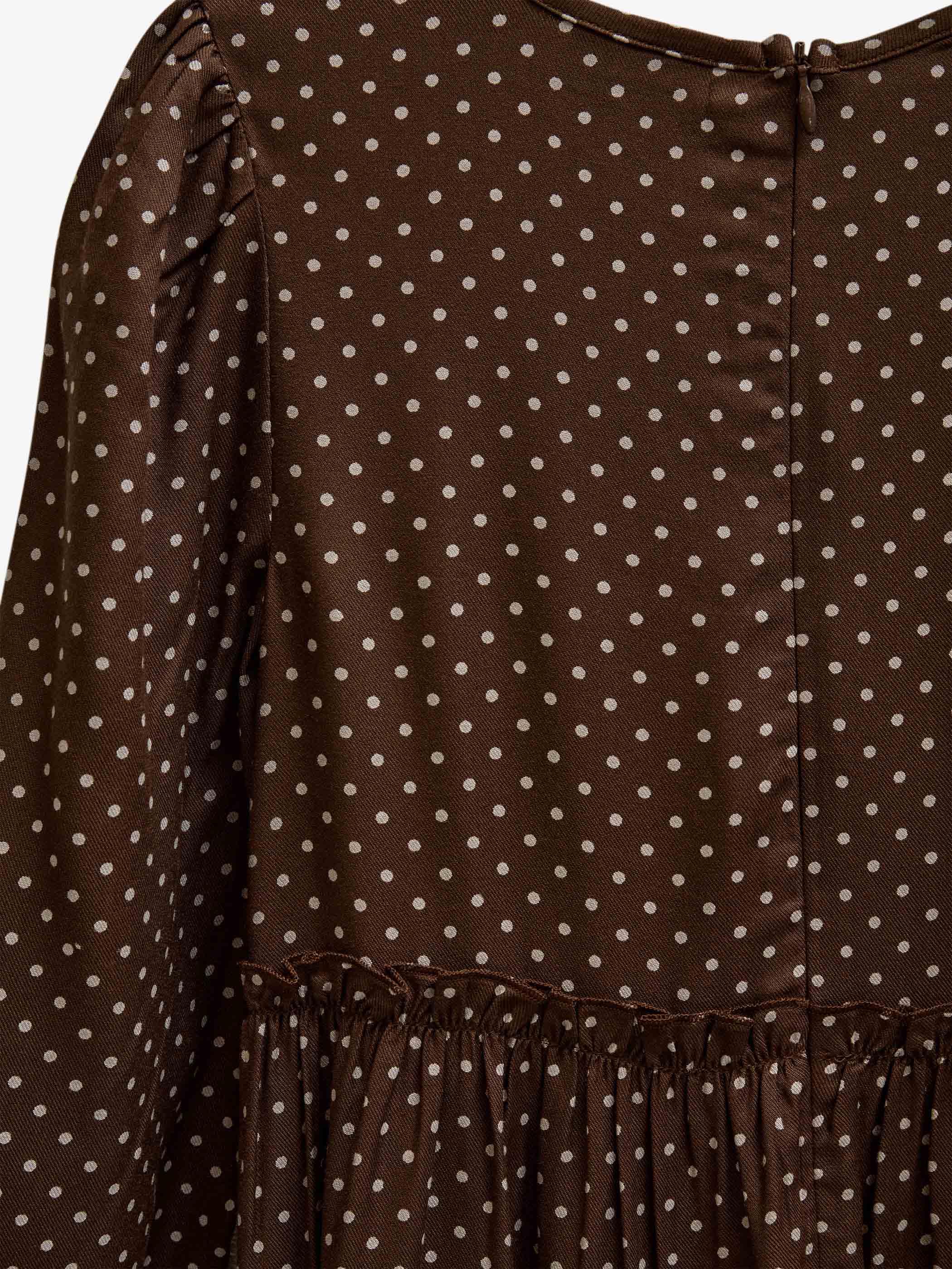 Dotted Viscose Midi Dress - Tween - Brown/Offwhite | 101658 Feline
