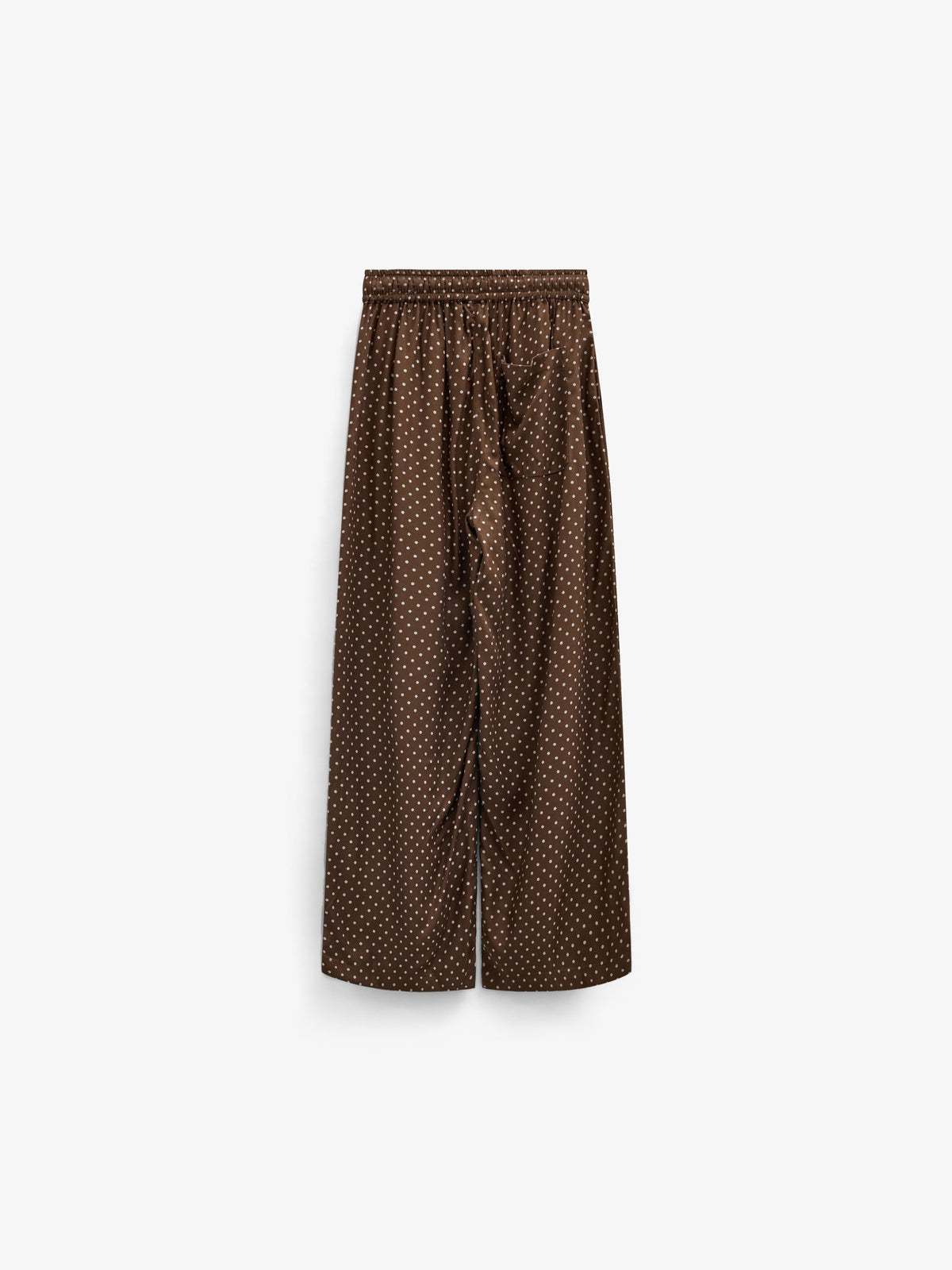 Dotted Wide-Leg Viscose Trousers - Tween - Brown/Offwhite | 101660 Feline