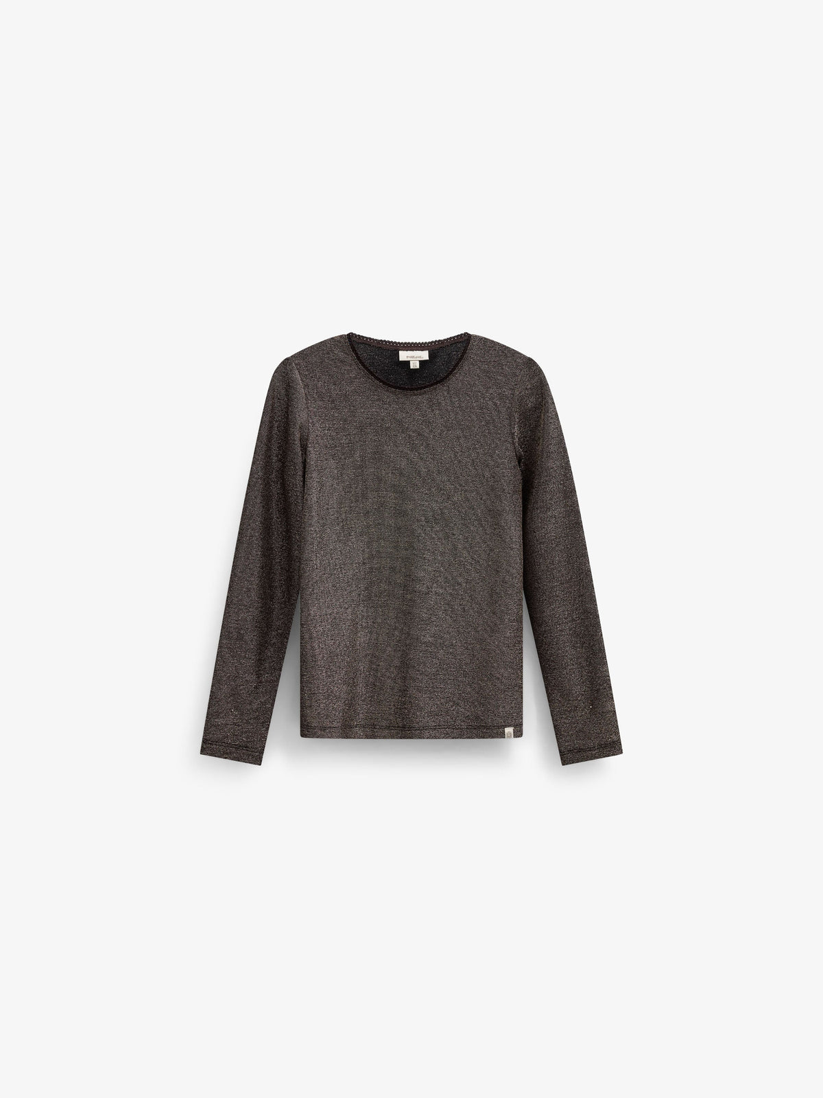 Long-Sleeve Lurex T-Shirt - Tween - Dark Brown | 101664 Helen