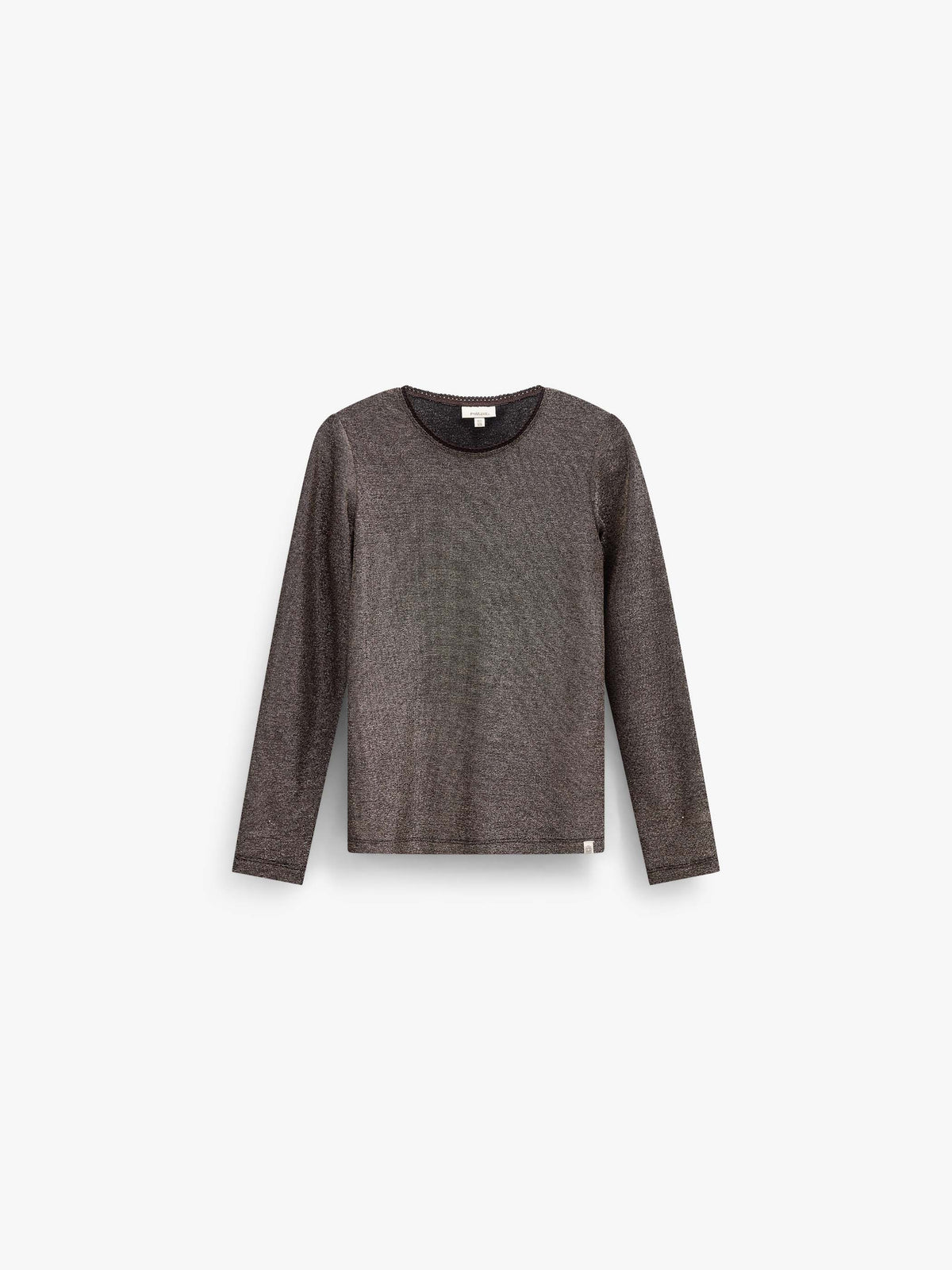Long-Sleeve Lurex T-Shirt - Tween - Dark Brown | 101664 Helen