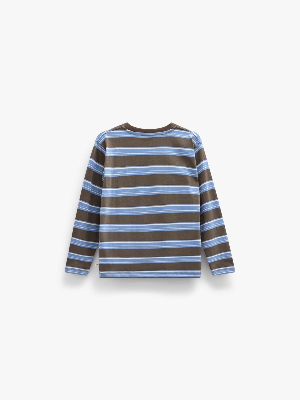 Striped Long-Sleeve T-Shirt - Tween - Brown /Blue | 101700 Hugo