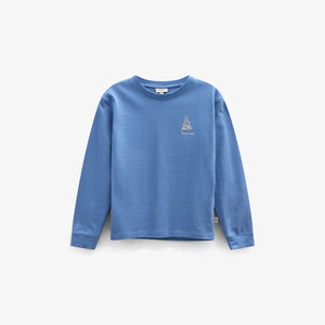 Long-Sleeve T-Shirt with Back Print - Tween - Dusty Blue | 101708 Weston