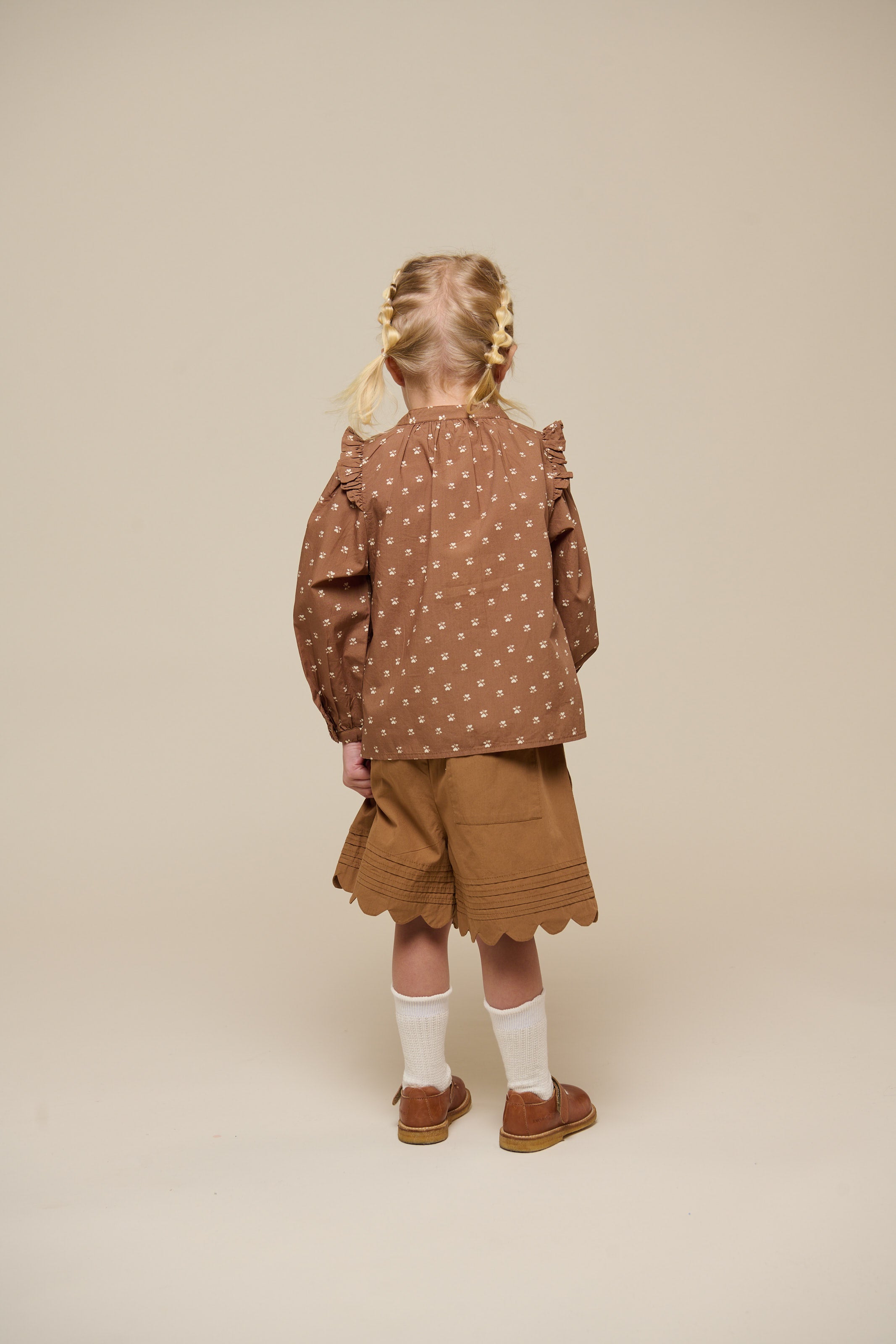 Printed Poplin Shirt Blouse - Kids - Coconut | 101057 Camilla