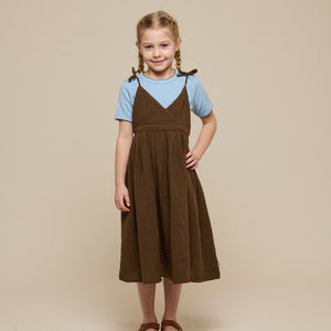 Gauze Strap Dress - Tween - Dark Brown | 100910 Jasmine