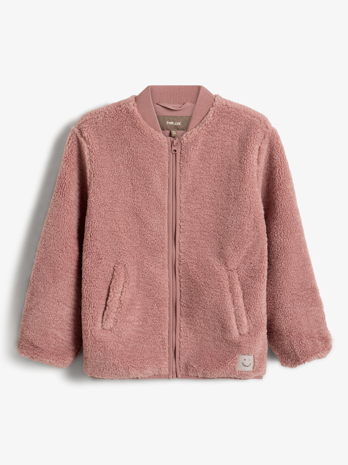 Girls pink teddy jacket online