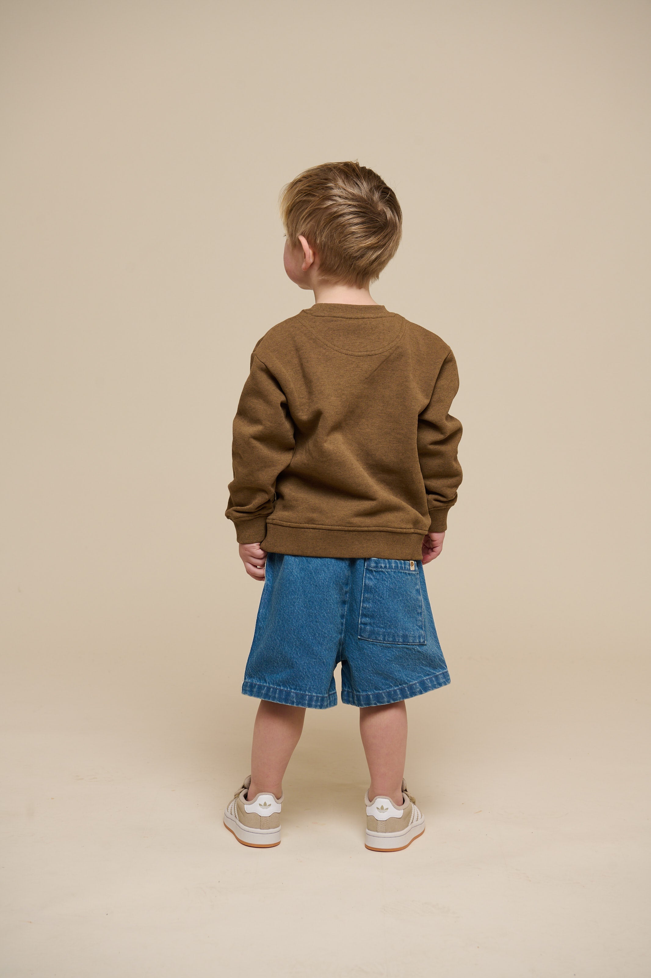 Baggy Denim Shorts with Tape - Kids - Blue Denim | 101142 Callum