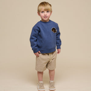 Crewneck Sweatshirt - Kids - Indigo Blue Melange | 100888 Justin