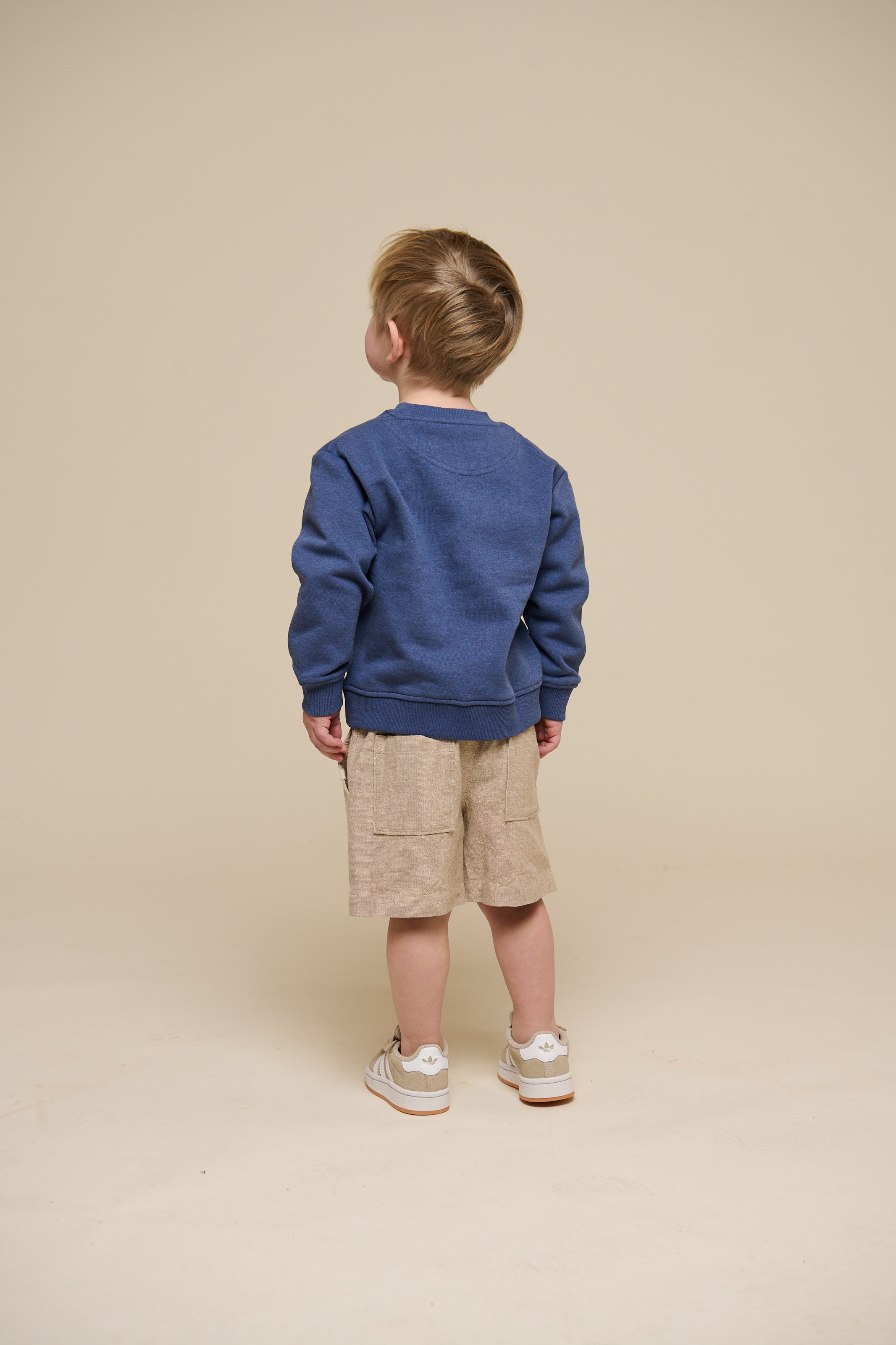 Crewneck Sweatshirt - Kids - Indigo Blue Melange | 100888 Justin