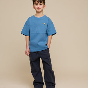 Waffle T-shirt - Tween - Dusty Blue | 101151 Evan