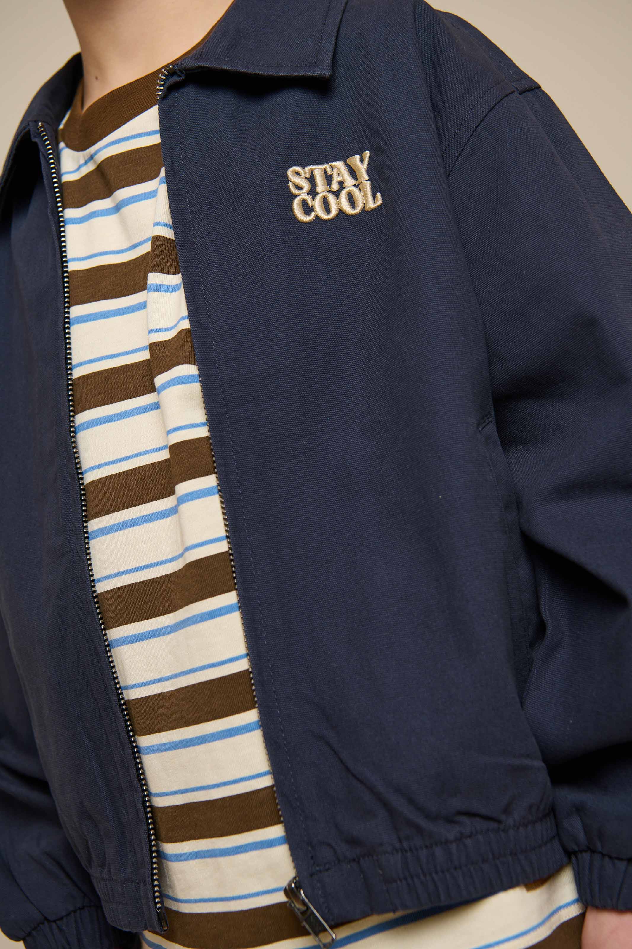 Canvas Bomber Jacket - Tween - Navy | 101139 Isack