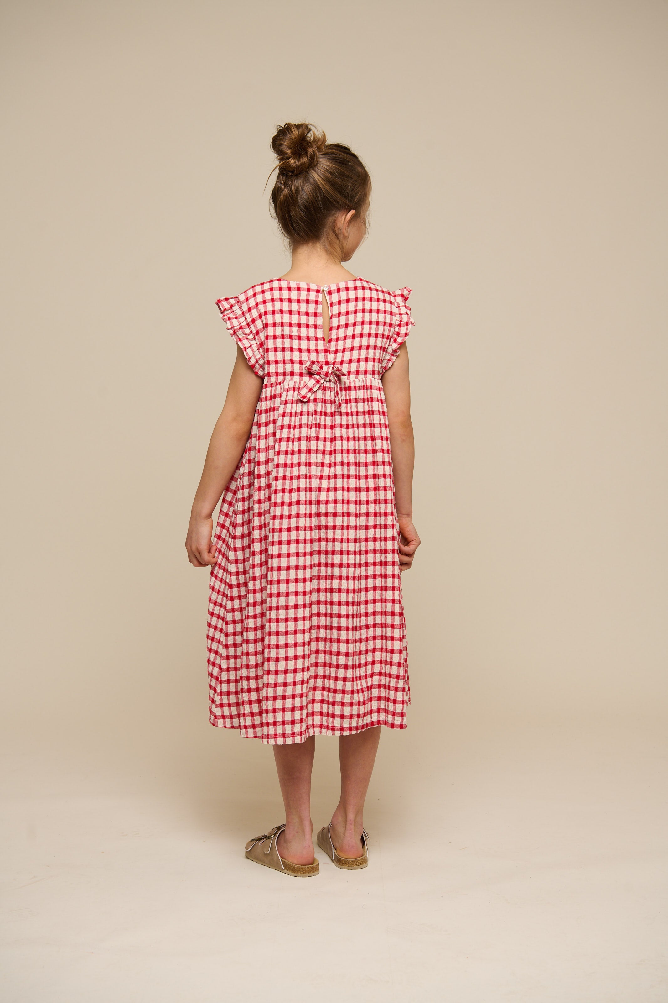 Checked Cotton Dress - Tween - Cherry Red | 100905 Bonnie