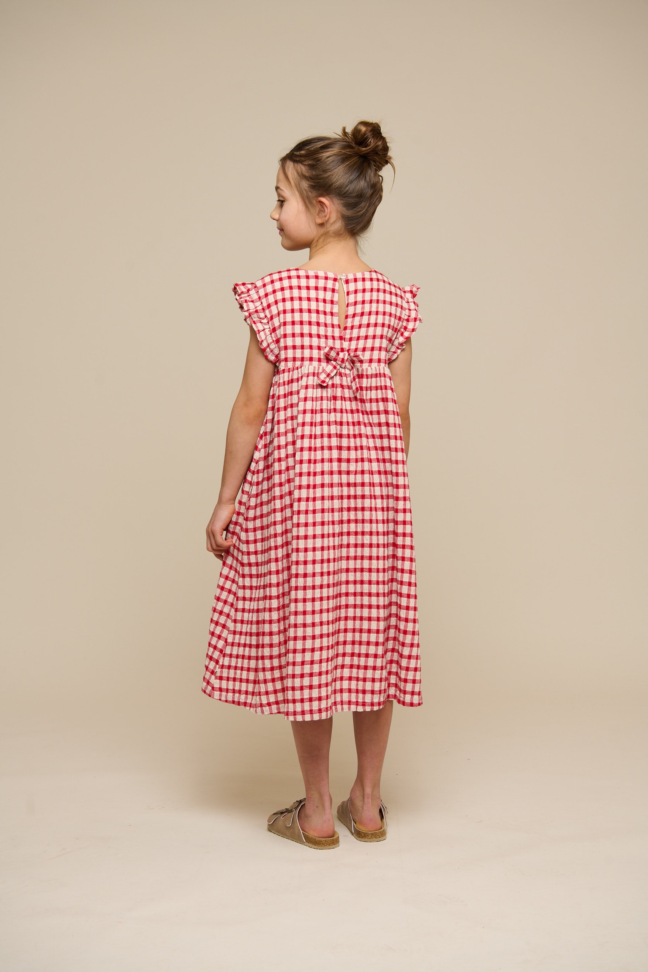 Checked Cotton Dress - Tween - Cherry Red | 100905 Bonnie