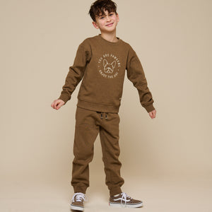 Crewneck Sweatshirt - Tween - Coffe Melange | 100891 Justin