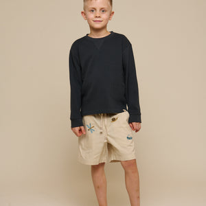 Textured Long Sleeve T-Shirt - Tween - Forest Green | 100708 Malthe