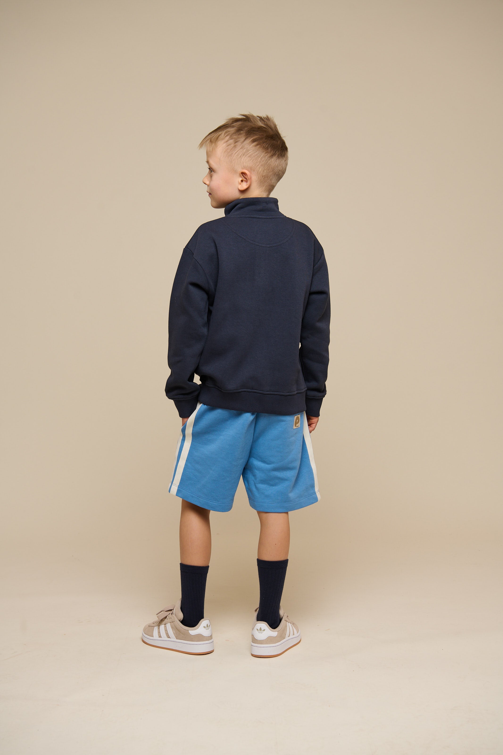 Sweat Shorts with Tape - Tween - Dusty Blue | 101262 Carter