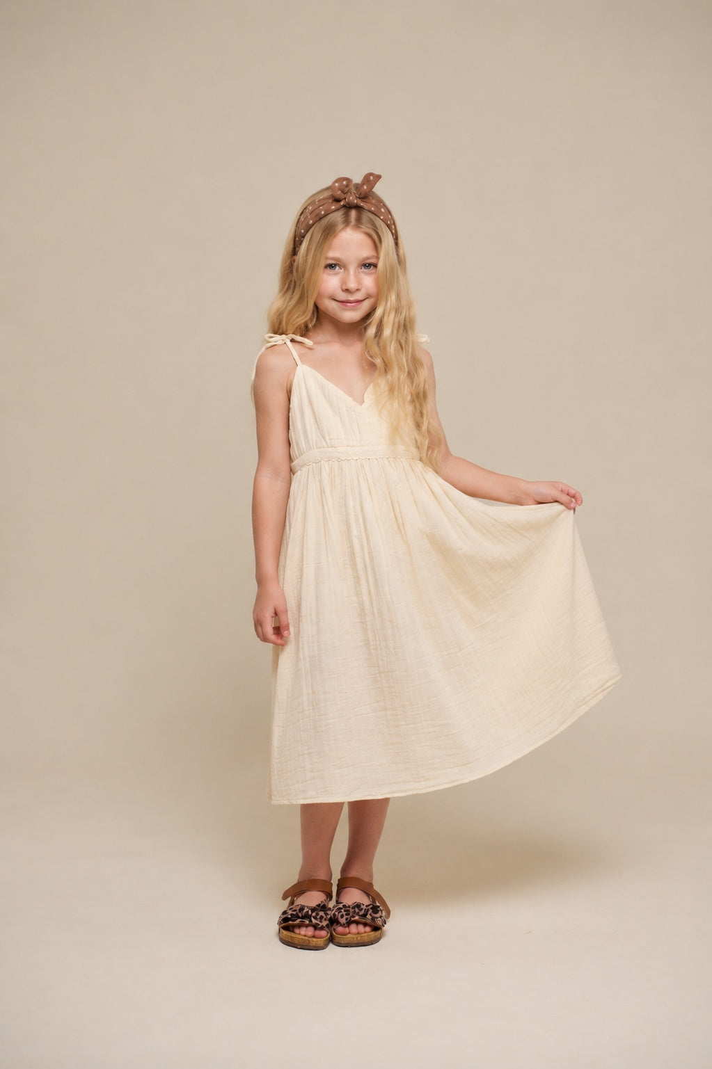 Gauze Strap Dress - Tween - Off White | 100911 Jasmine