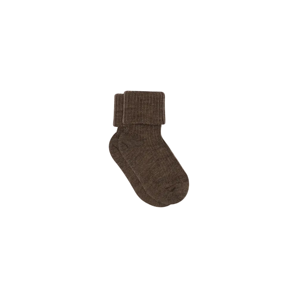 MP Little Wool Rib Socks - Kids - Brown Melange | 101741 MP 589