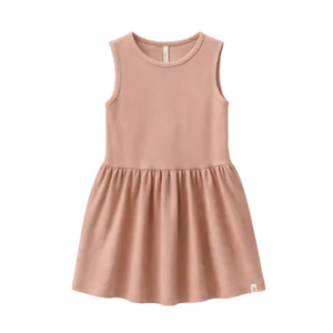 Modal Rib Sleeveless Dress - Kids - Rose Tan | 101296 Lottie