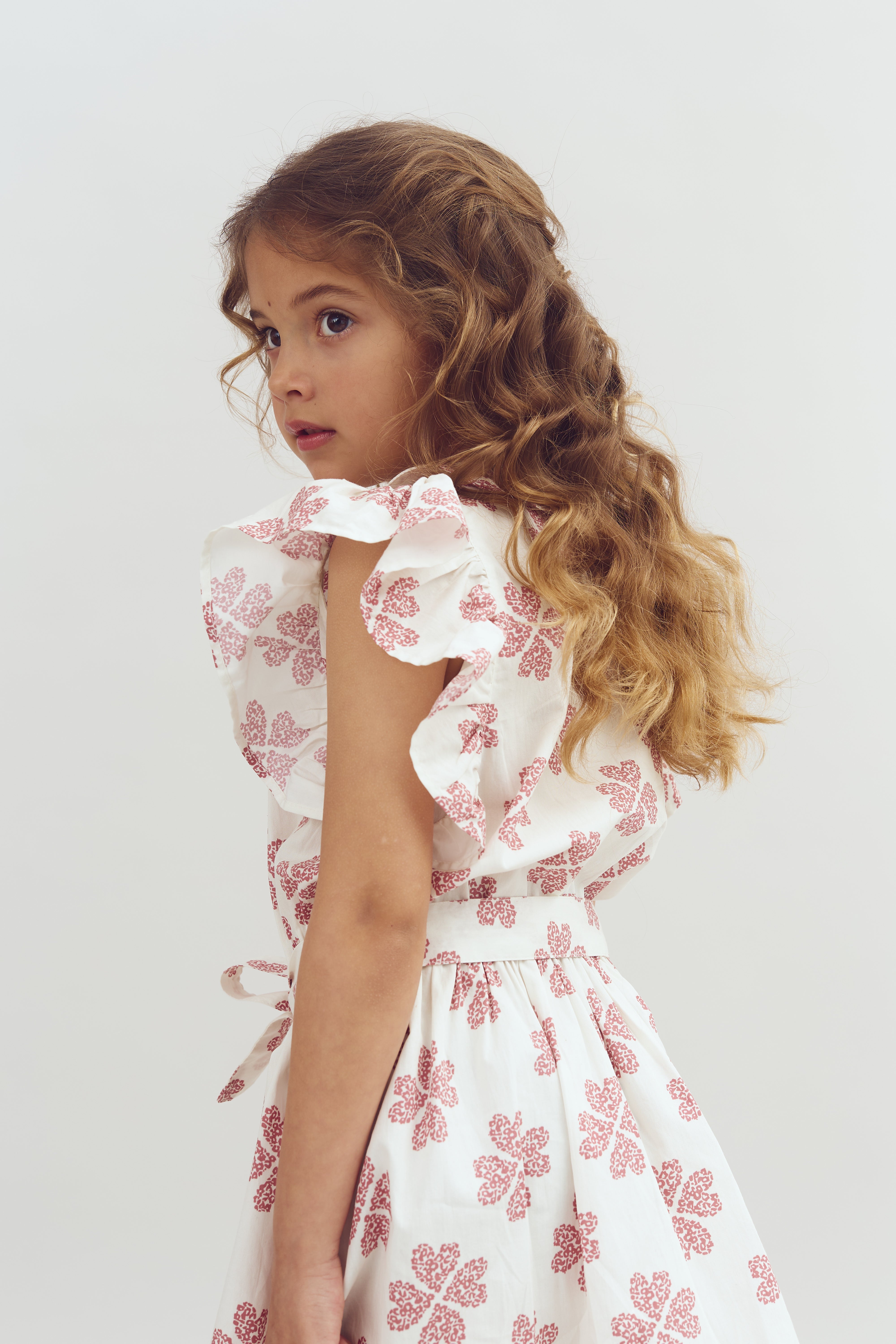 Heart Print Shirt Dress - Off White / Blush | 100236 Cloe