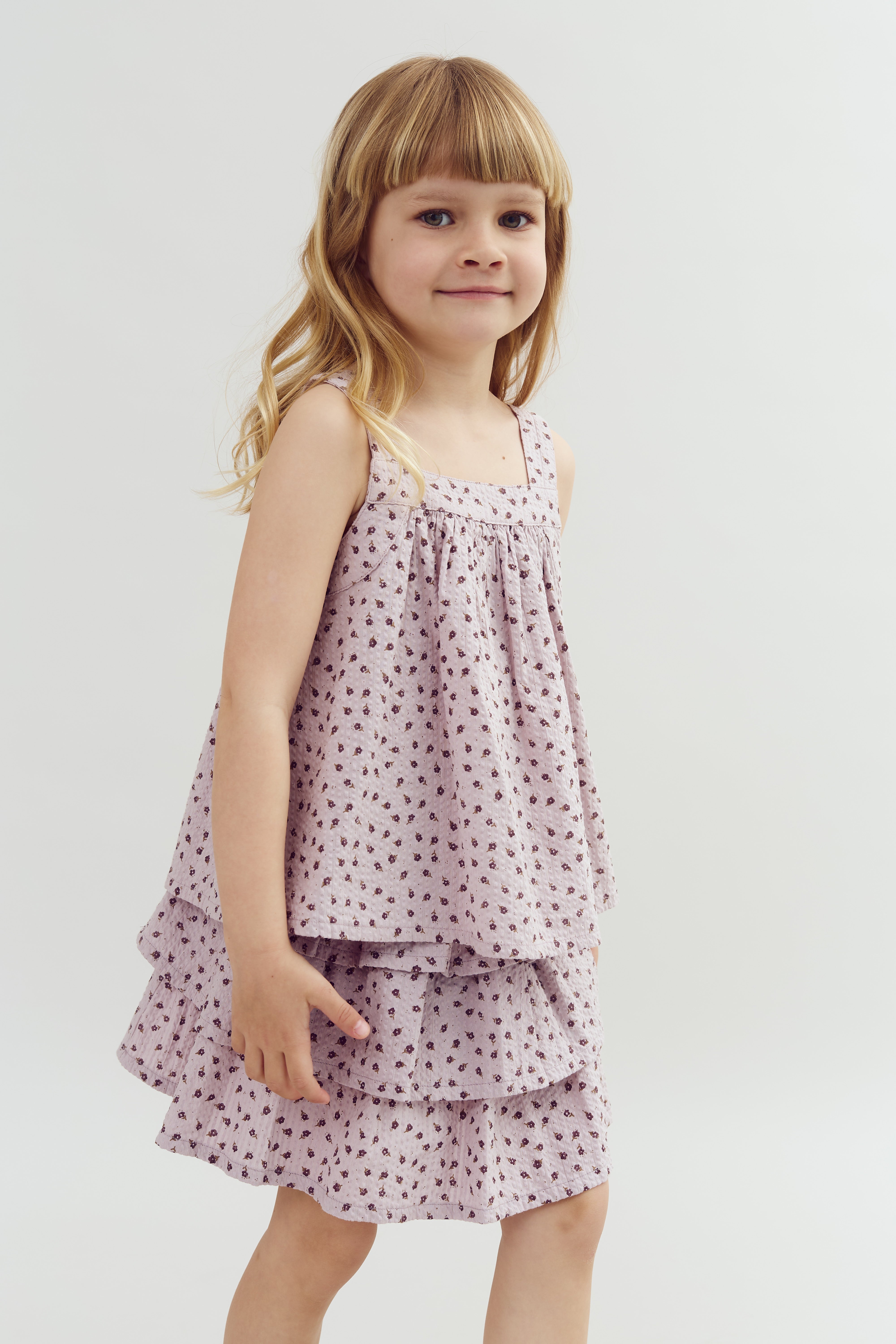 Flower Print top - Purple Flower | 100301 Annie