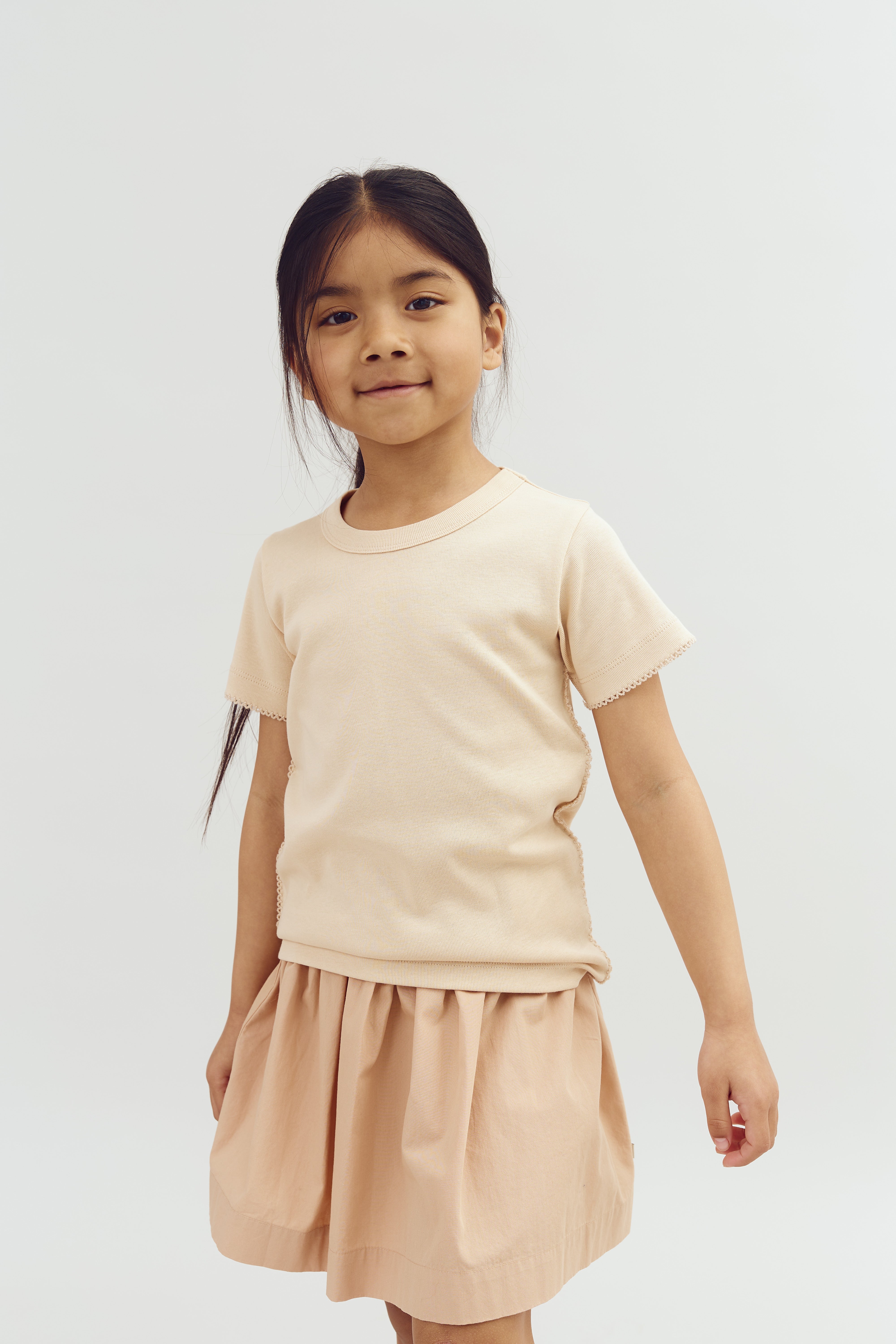 Over-knee Poplin Skirt - Rose | 100227 Laura