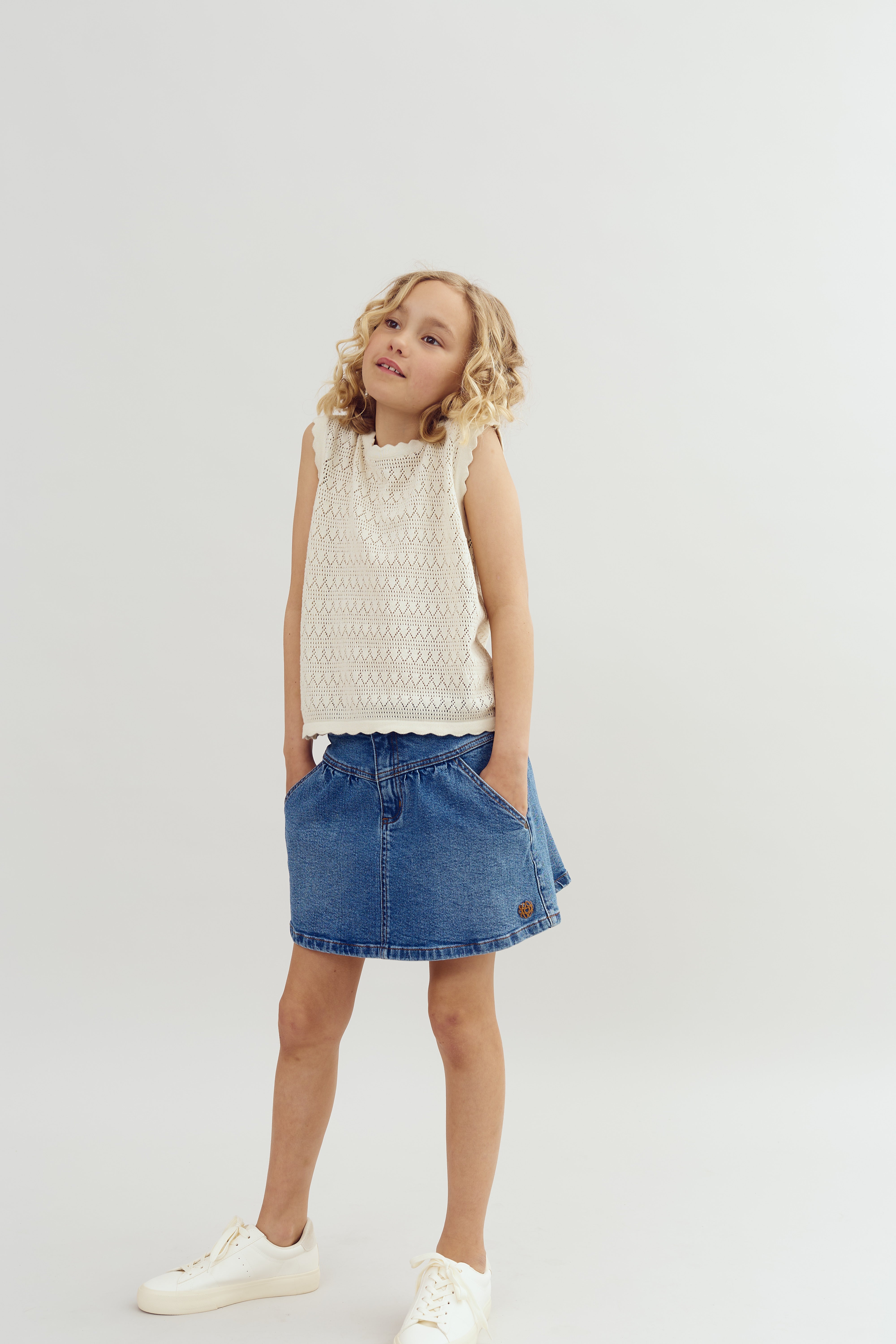 Denim Skirt - Blue Denim | 100144 Eva