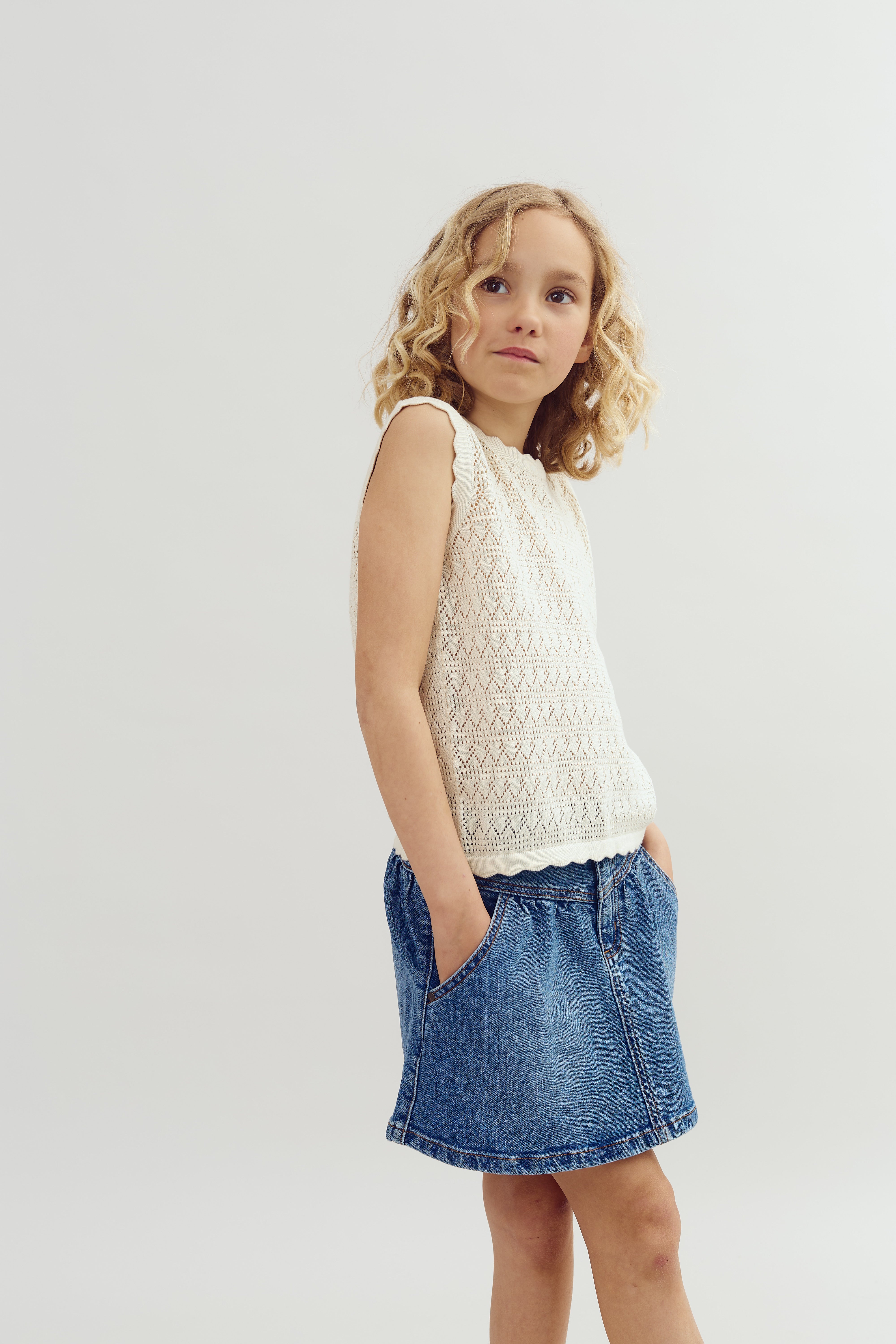 Denim Skirt - Blue Denim | 100144 Eva