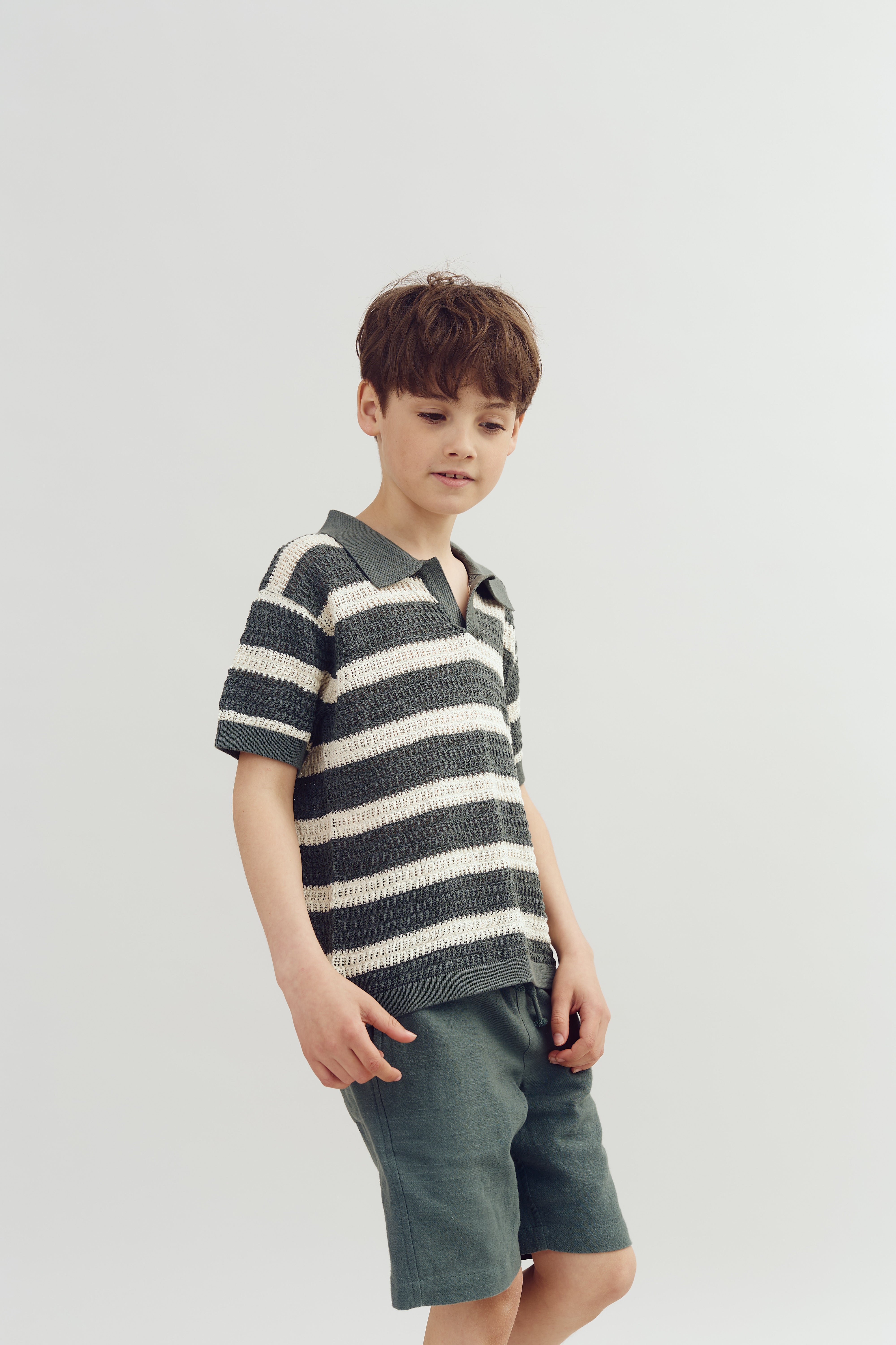 Baggy Linen Shorts - Tween - Petrol | 100412 Noah