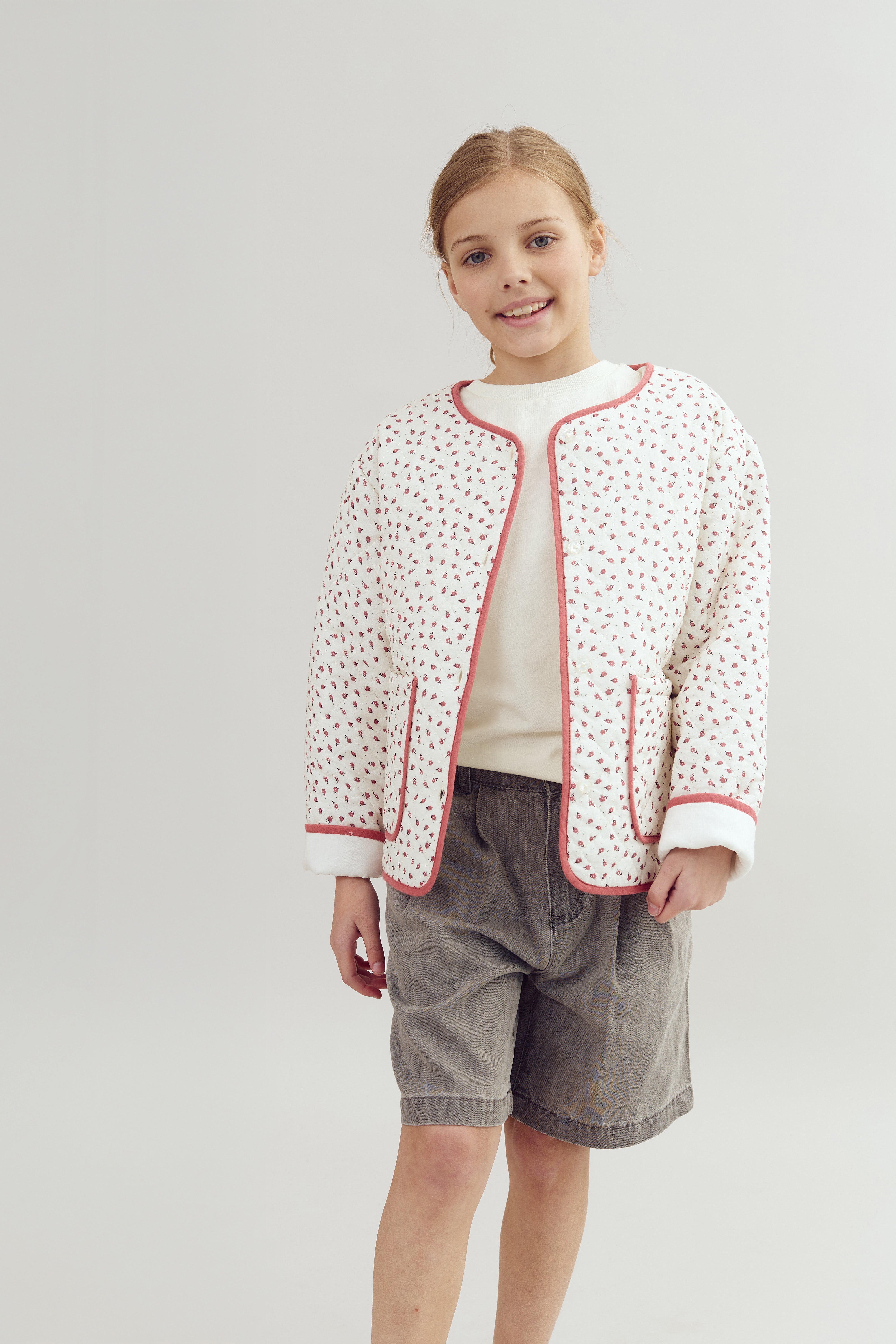 Quilted Jacket - Tween - Blush Flower | 100421 Maja