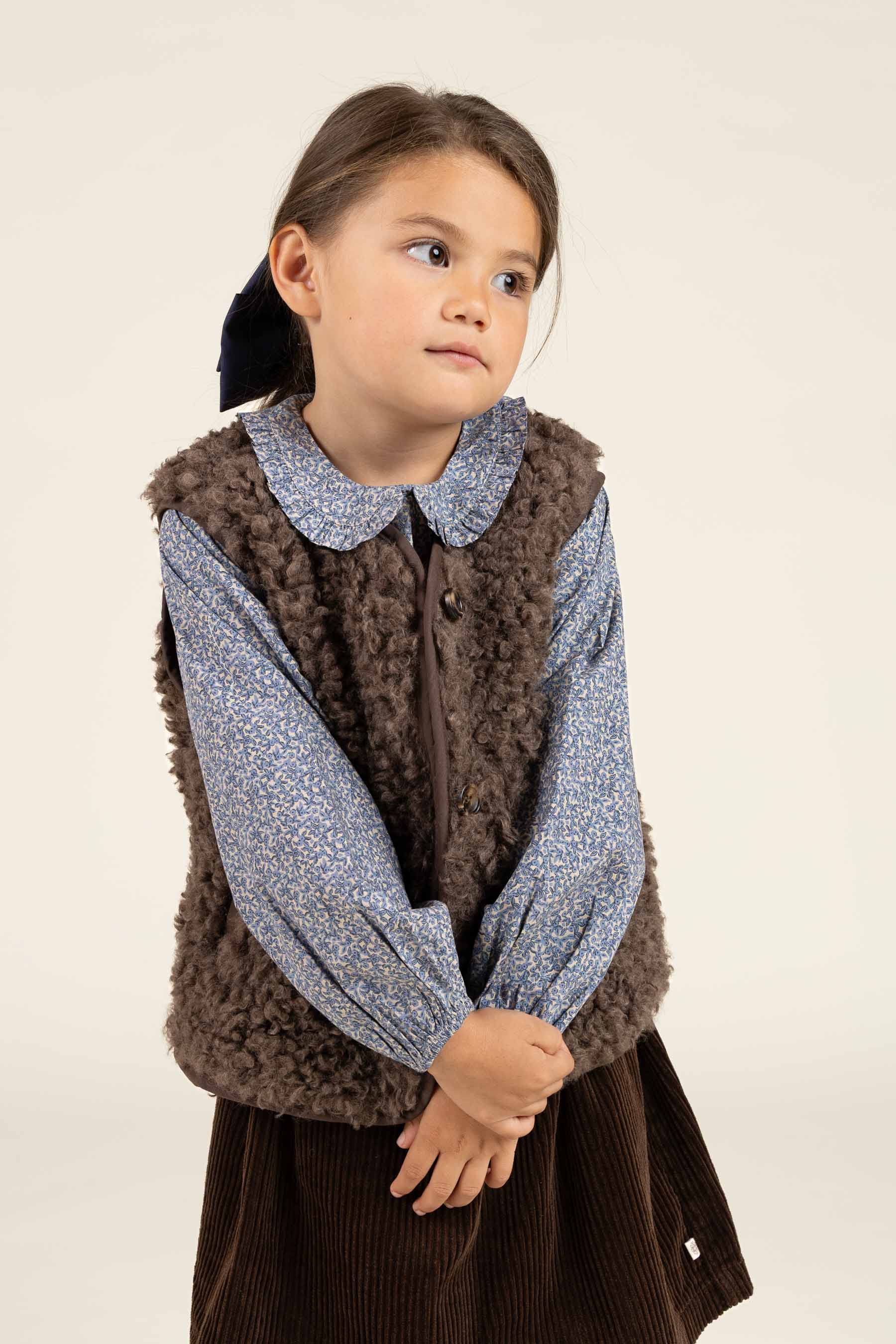 Bold Corduroy Skirt - Kids - Chocolate | 100624 Margot