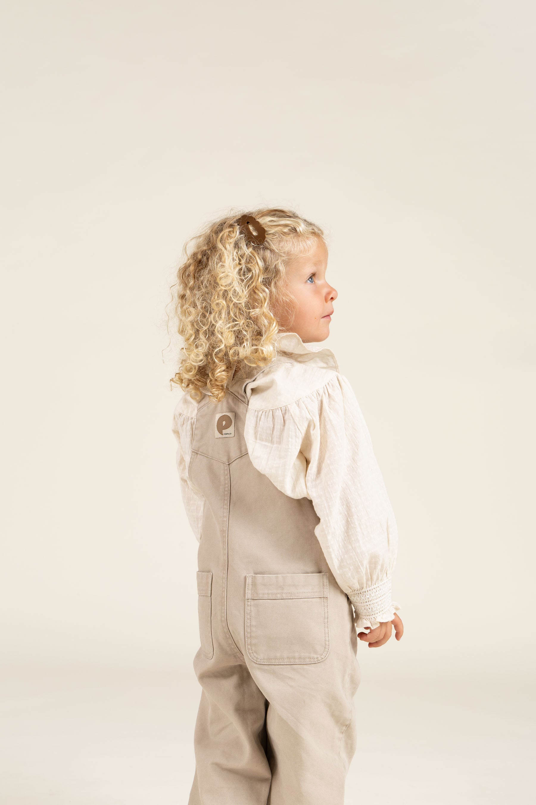 Canvas Overalls - Kids - Greige | 100119 Dereck
