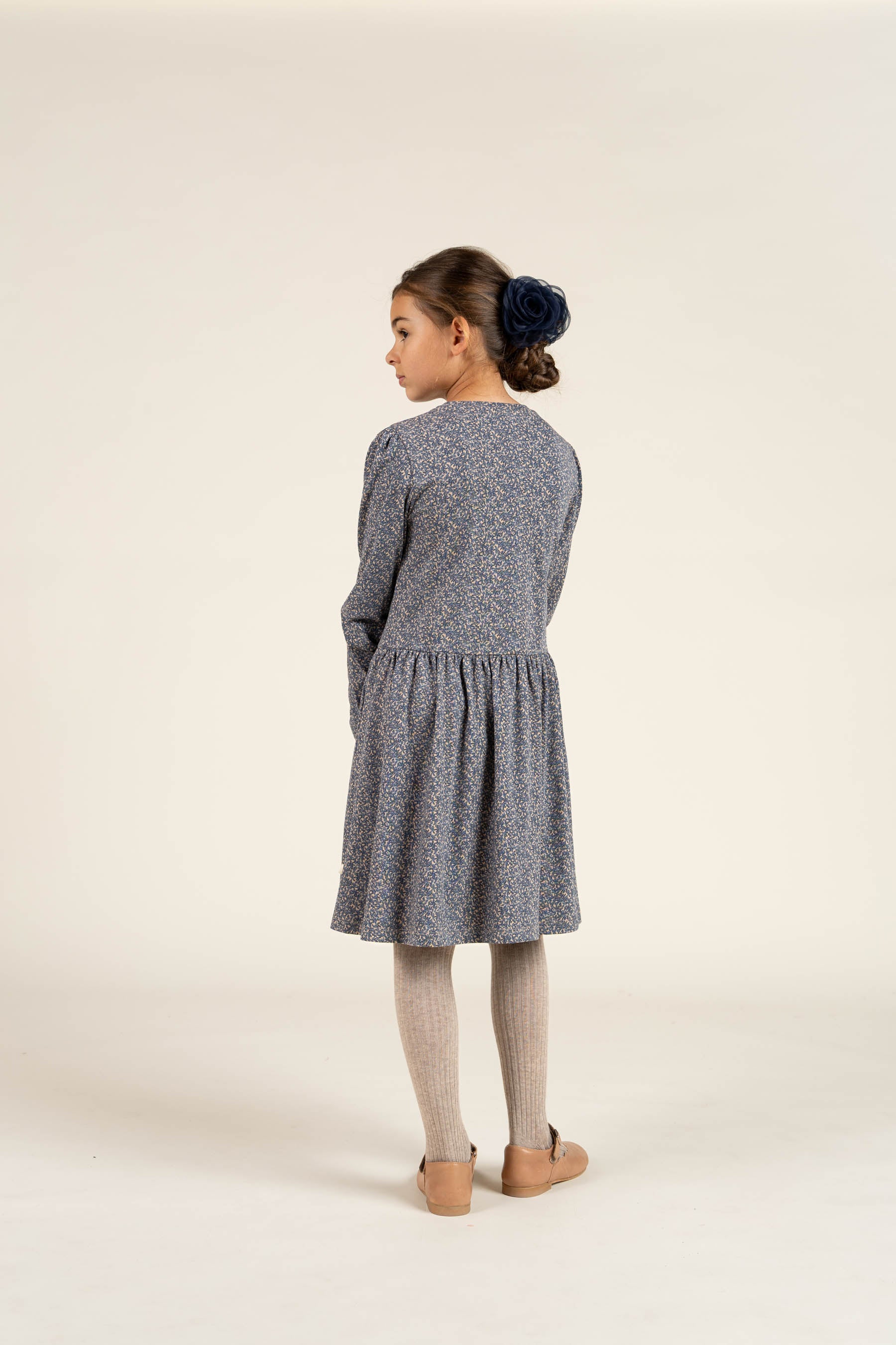 Printed Jersey Dress - Tween - Blue | 100765 Ada