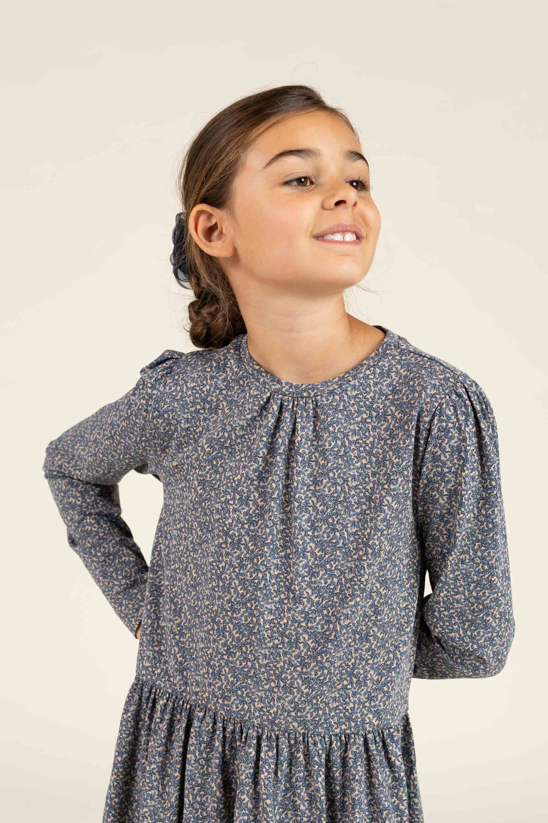 Printed Jersey Dress - Tween - Blue | 100765 Ada
