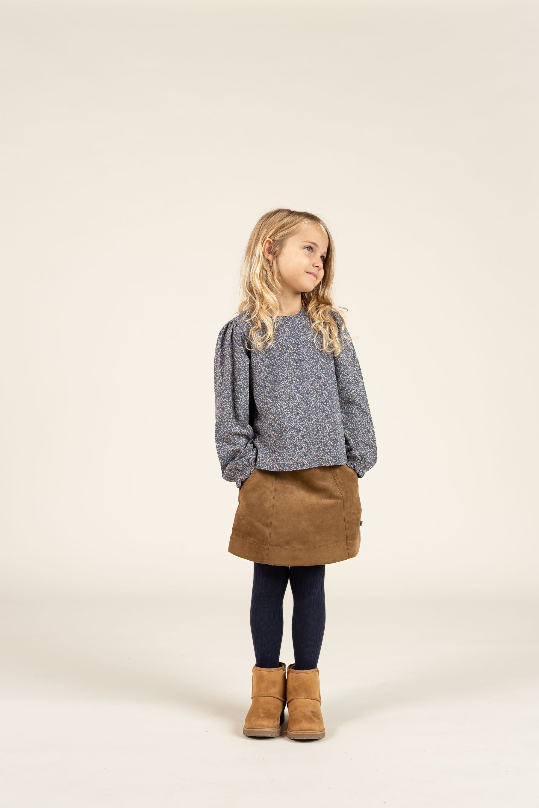Faux Suede Skirt - Kids - Coffee | 100592 Selene