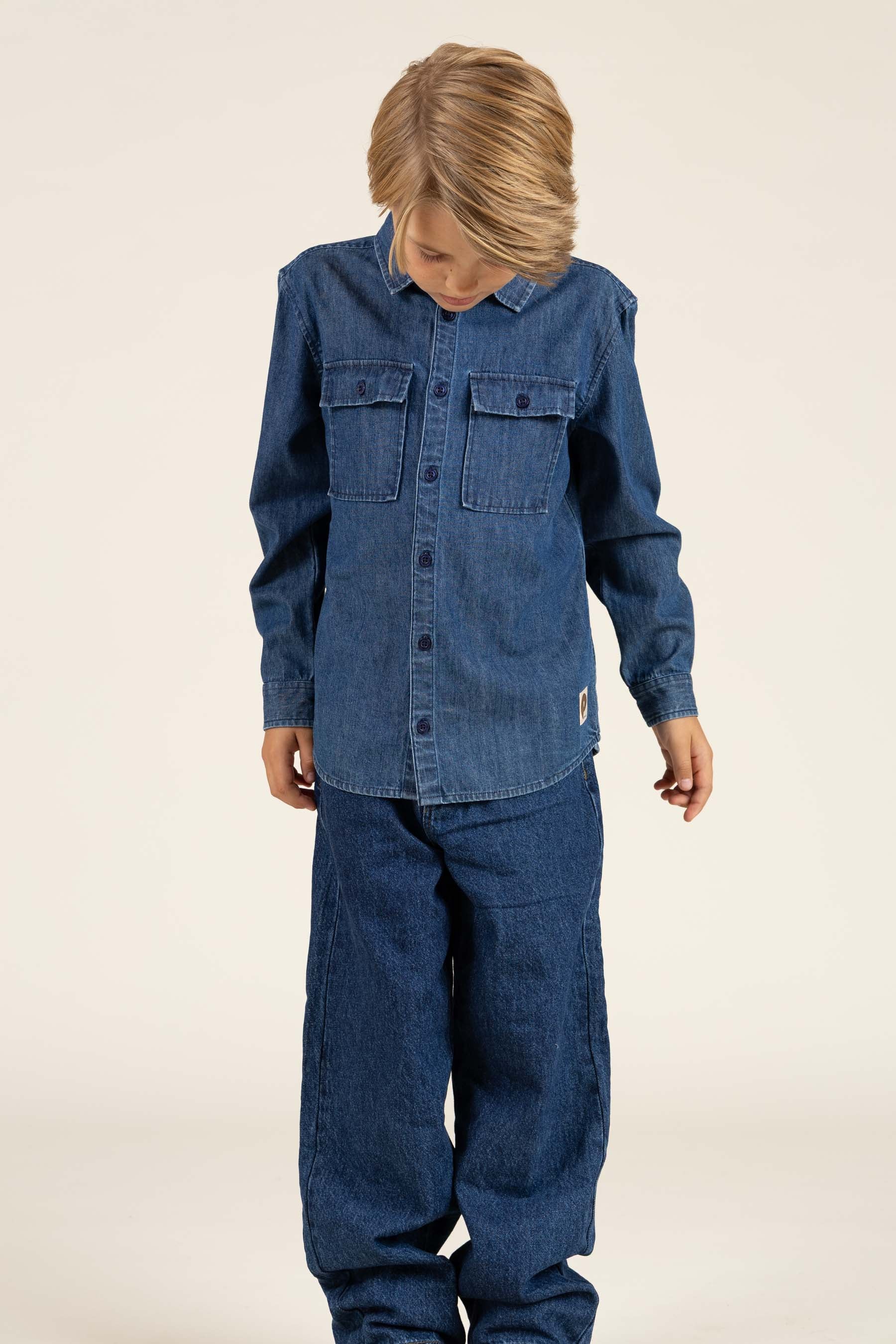 Denim Shirt - Tween - Dark Blue Denim | 100369 Delhi